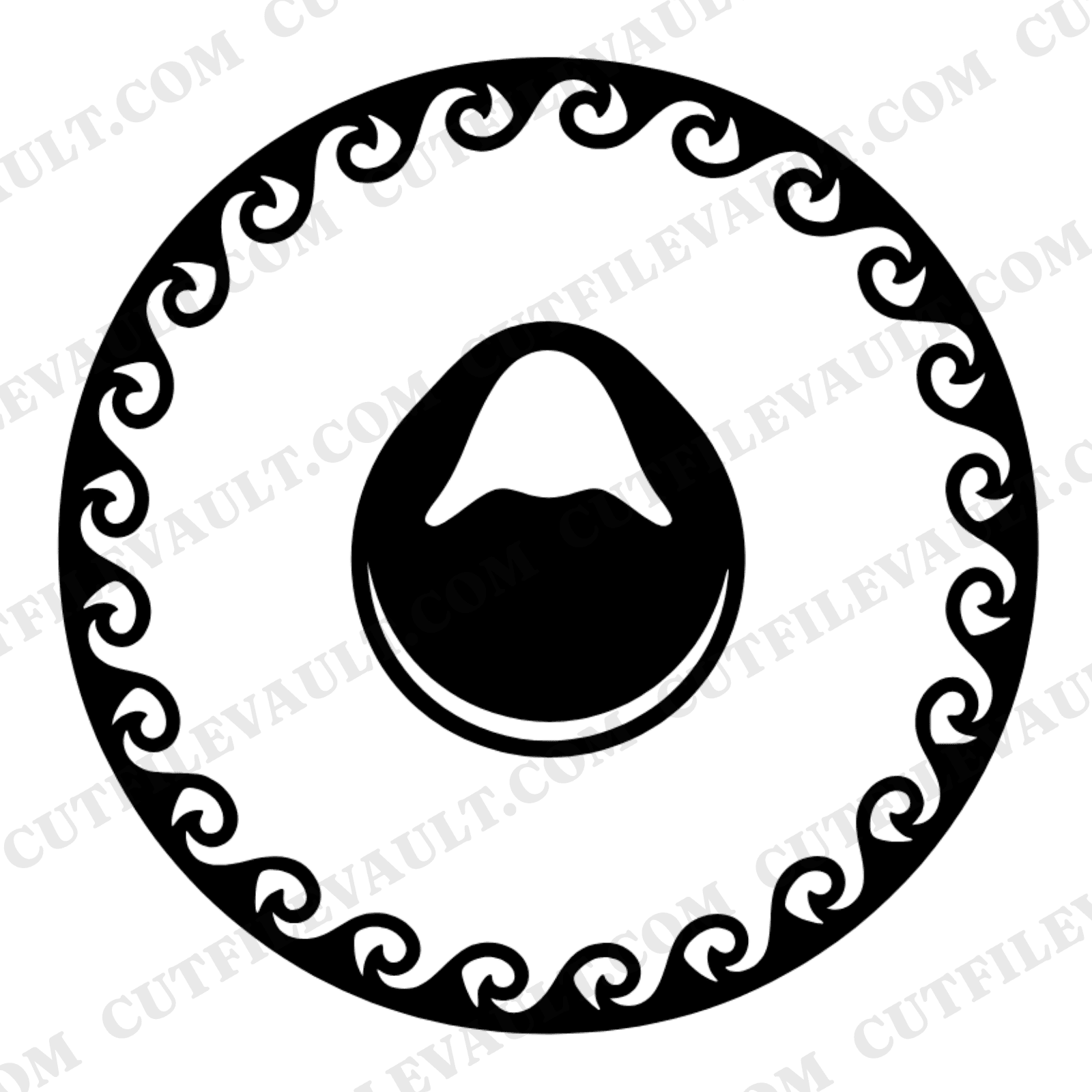 Sombrero SVG PNG Overhead View, Cinco de Mayo Mexican Hat Silhouette Cut File, Boho Fiesta Decor