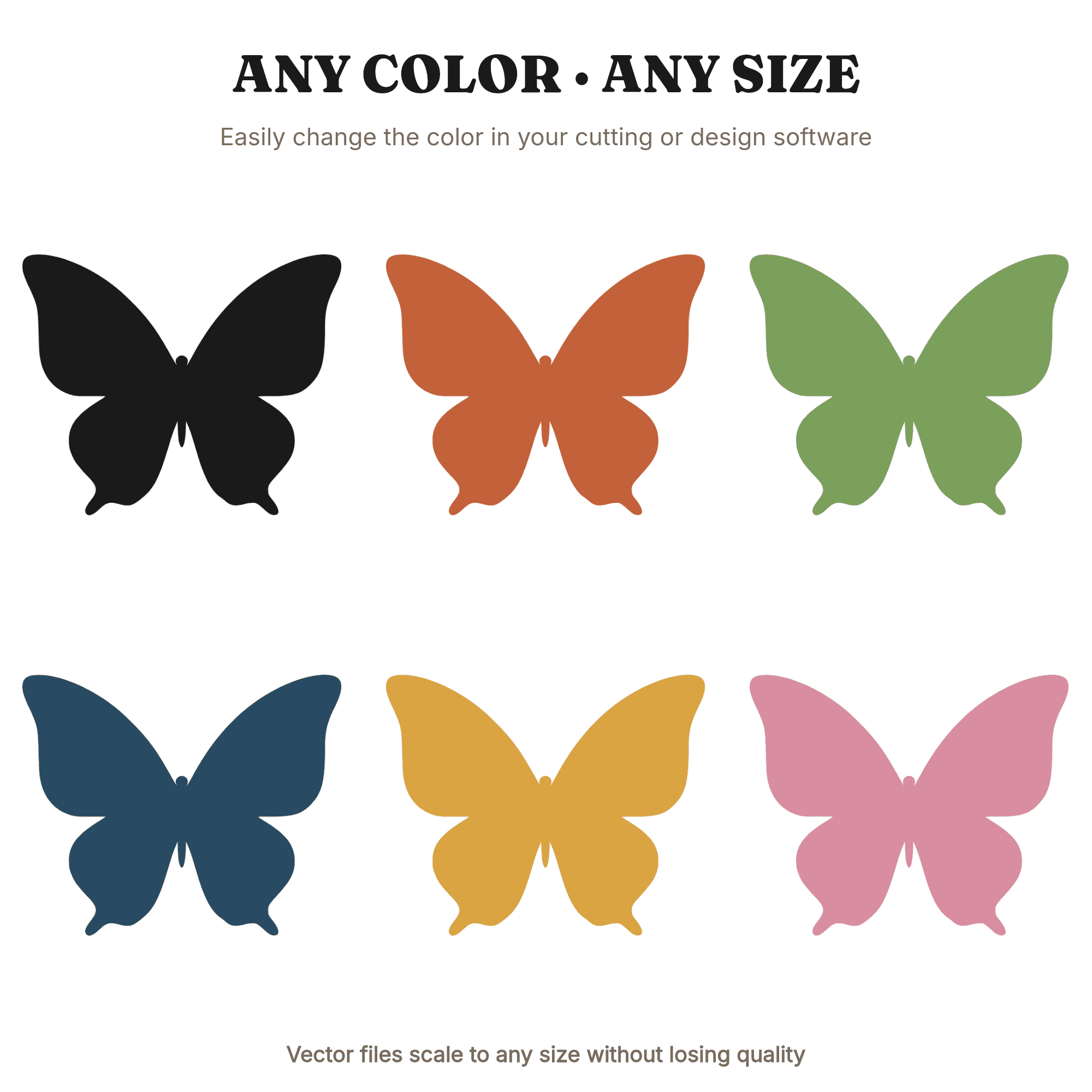 Abstract Butterfly SVG PNG, Mother's Day Butterfly Cut File, Wings Spread Flight Design — view 3