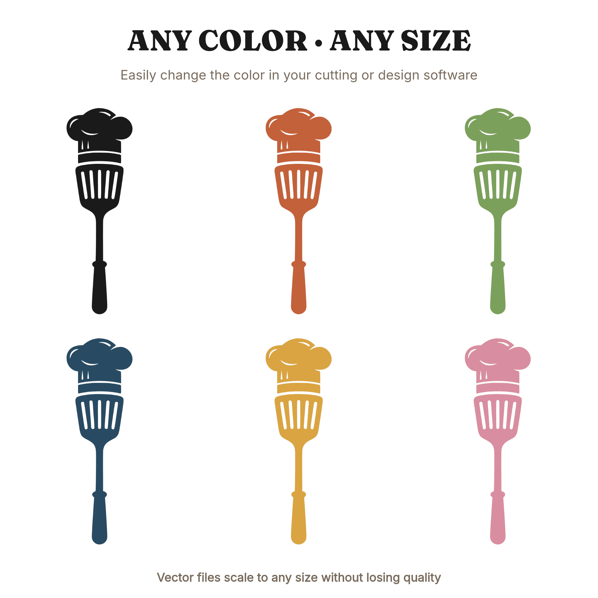 Grill Master Trophy Spatula SVG PNG, Chef Hat BBQ Cut File, Father's Day Grilling Design — view 3