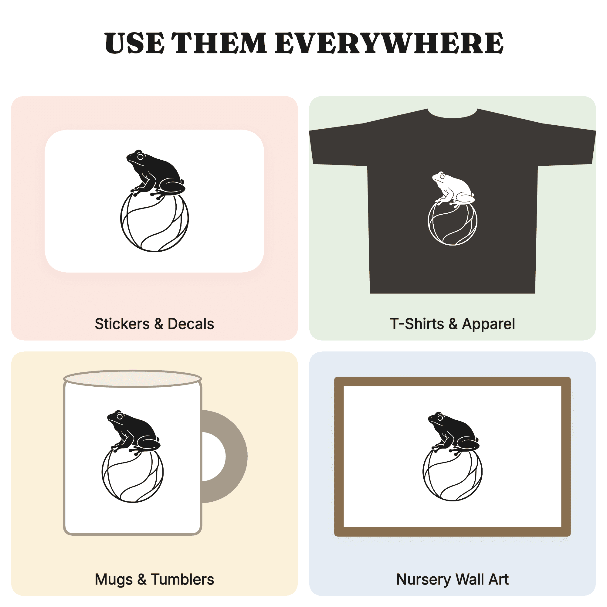 Earth Day Tree Frog on Globe SVG PNG, Eco Friendly Silhouette Cut File, Environmental Awareness Design — view 4