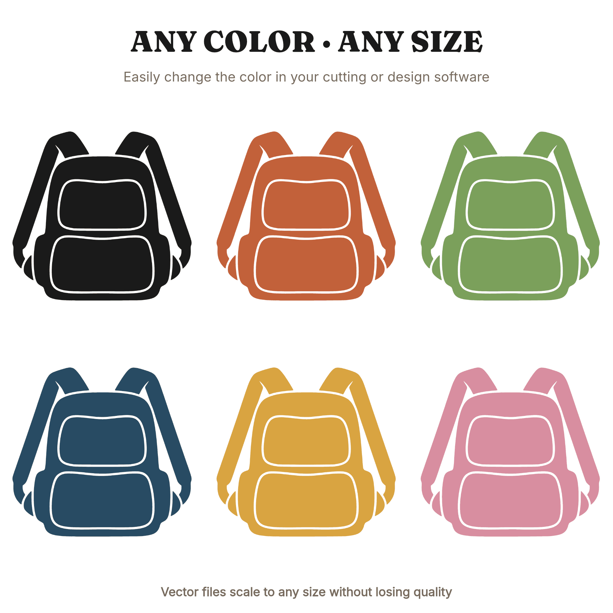 Y2K Bubble Backpack SVG PNG, Retro Back to School Bag Cut File, Nostalgic 2000s Silhouette Design — view 2