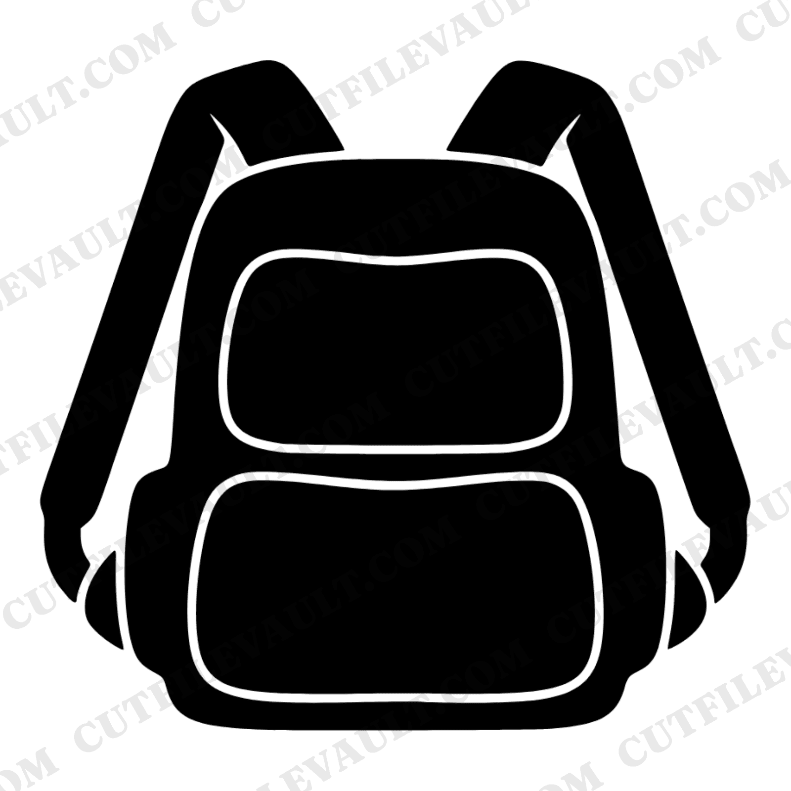 Y2K Bubble Backpack SVG PNG, Retro Back to School Bag Cut File, Nostalgic 2000s Silhouette Design — view 1