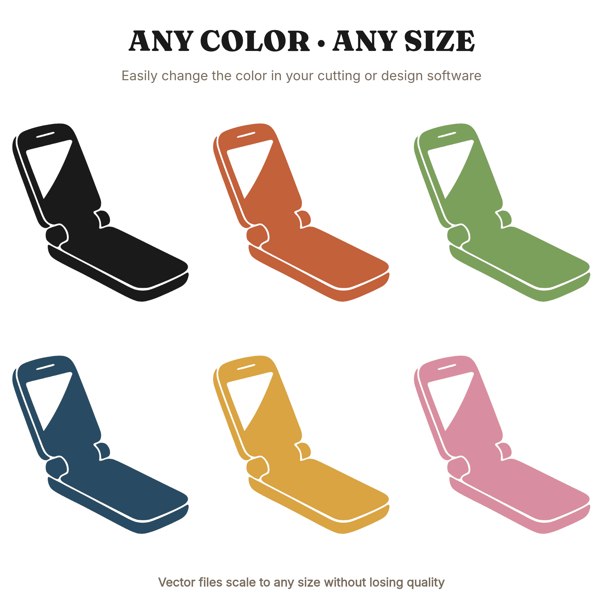 Y2K Flip Phone SVG PNG, Donut Day Retro Nostalgia Cut File, 2000s Aesthetic Line Art Design — view 2