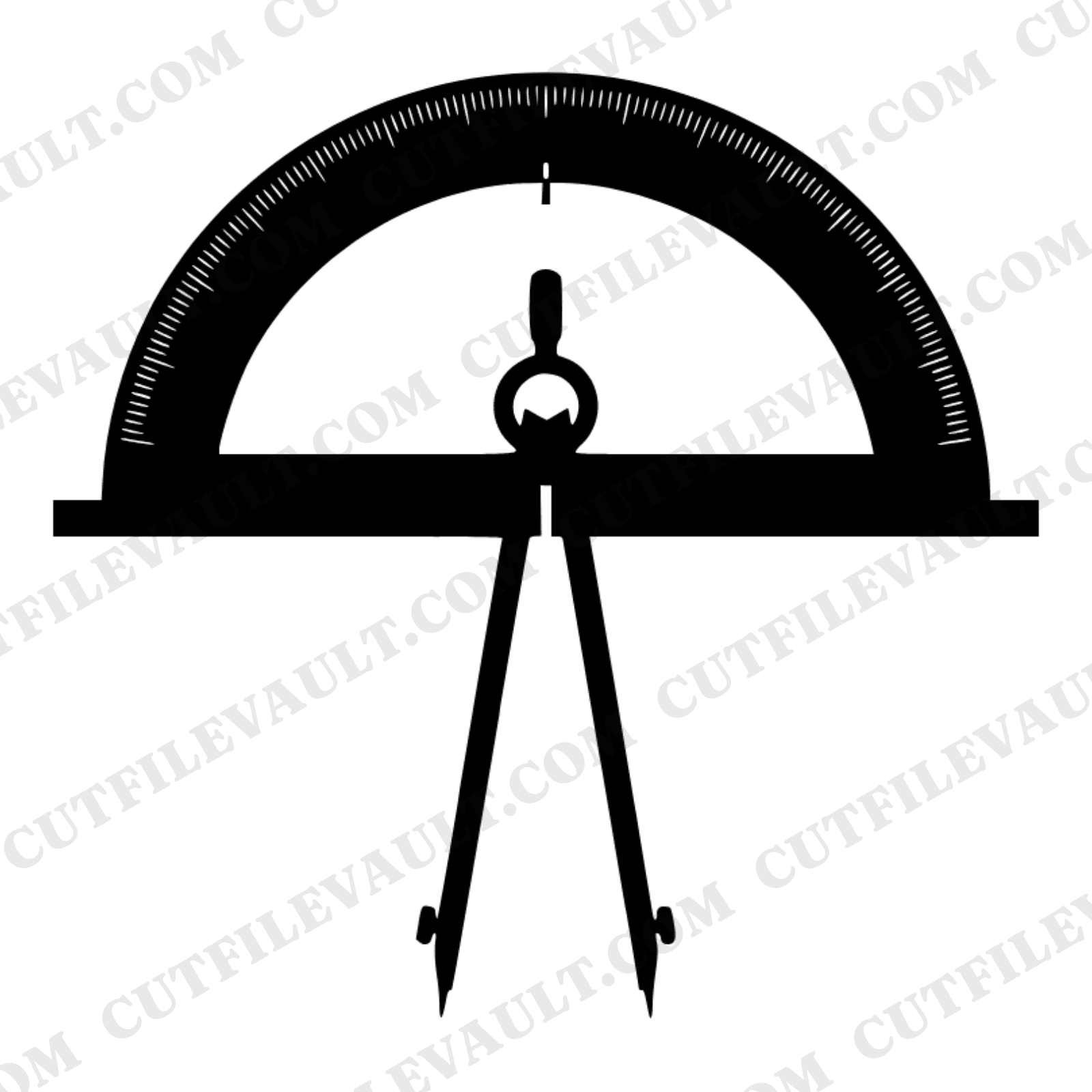 Vintage Geometry Protractor Compass SVG PNG, Back to School Teacher Appreciation Cut File — view 1