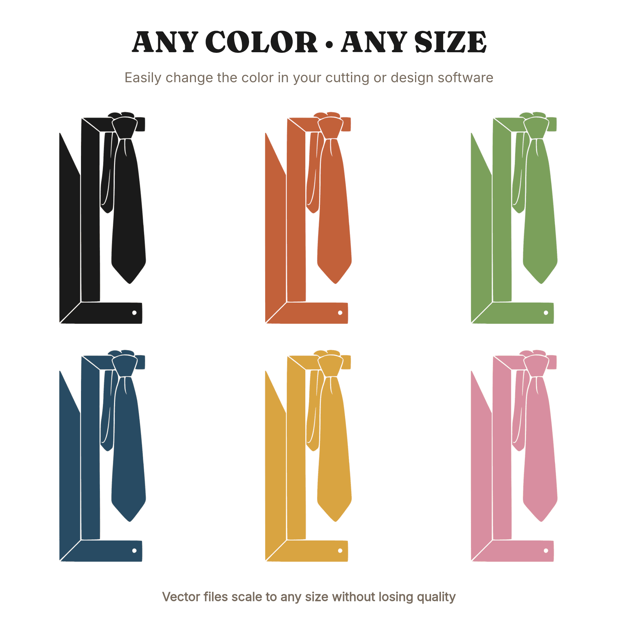 Father's Day Carpenter Square Necktie SVG PNG, Boho Dad Tool Cut File, Workshop Craft Design — view 2