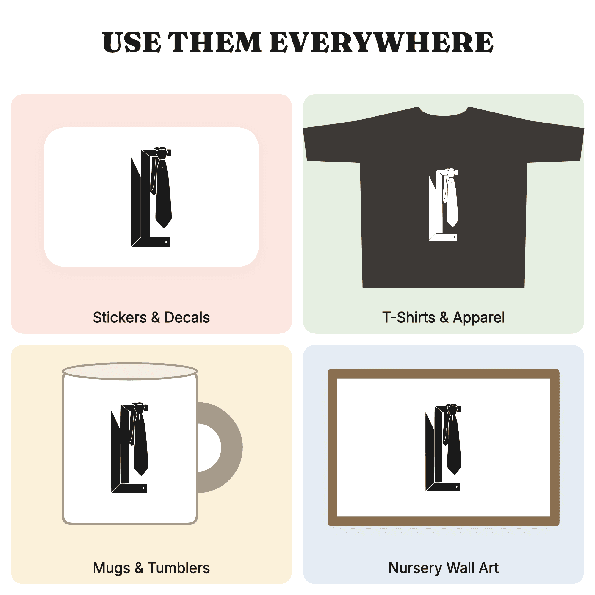 Father's Day Carpenter Square Necktie SVG PNG, Boho Dad Tool Cut File, Workshop Craft Design — view 3