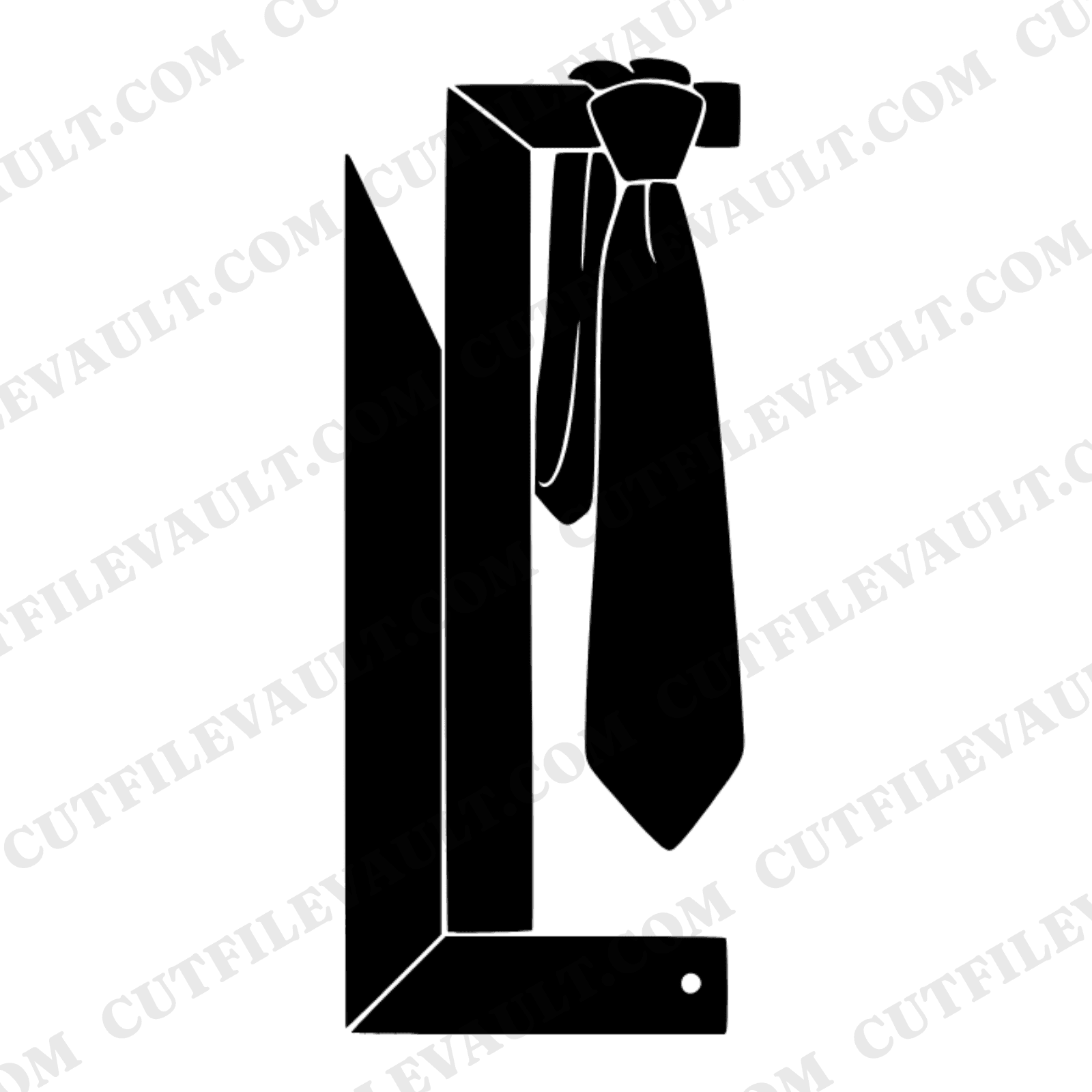 Father's Day Carpenter Square Necktie SVG PNG, Boho Dad Tool Cut File, Workshop Craft Design — view 1