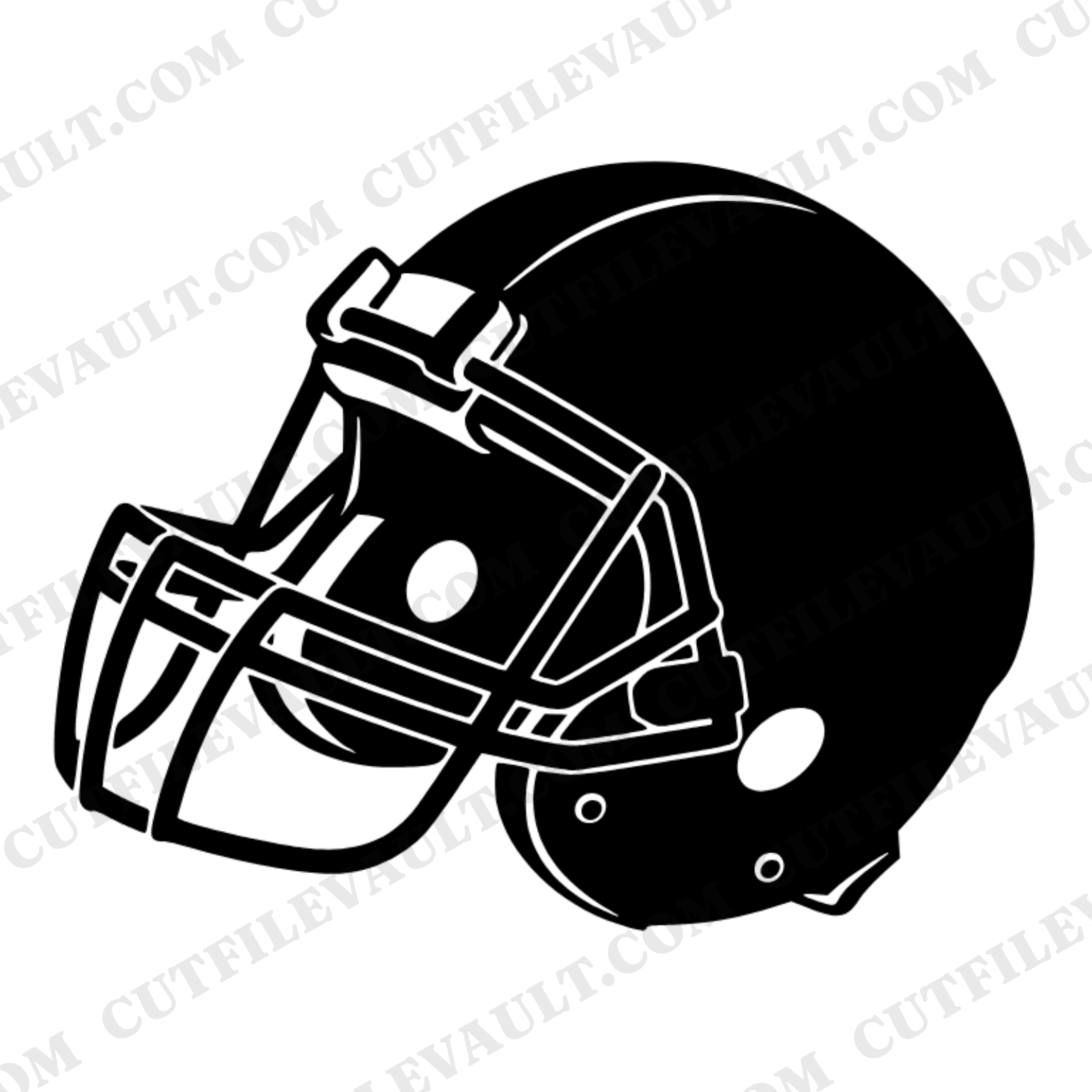 Football Helmet SVG PNG, Three Quarter View Celebration Silhouette, Game Day Dad Cut File Design — view 1