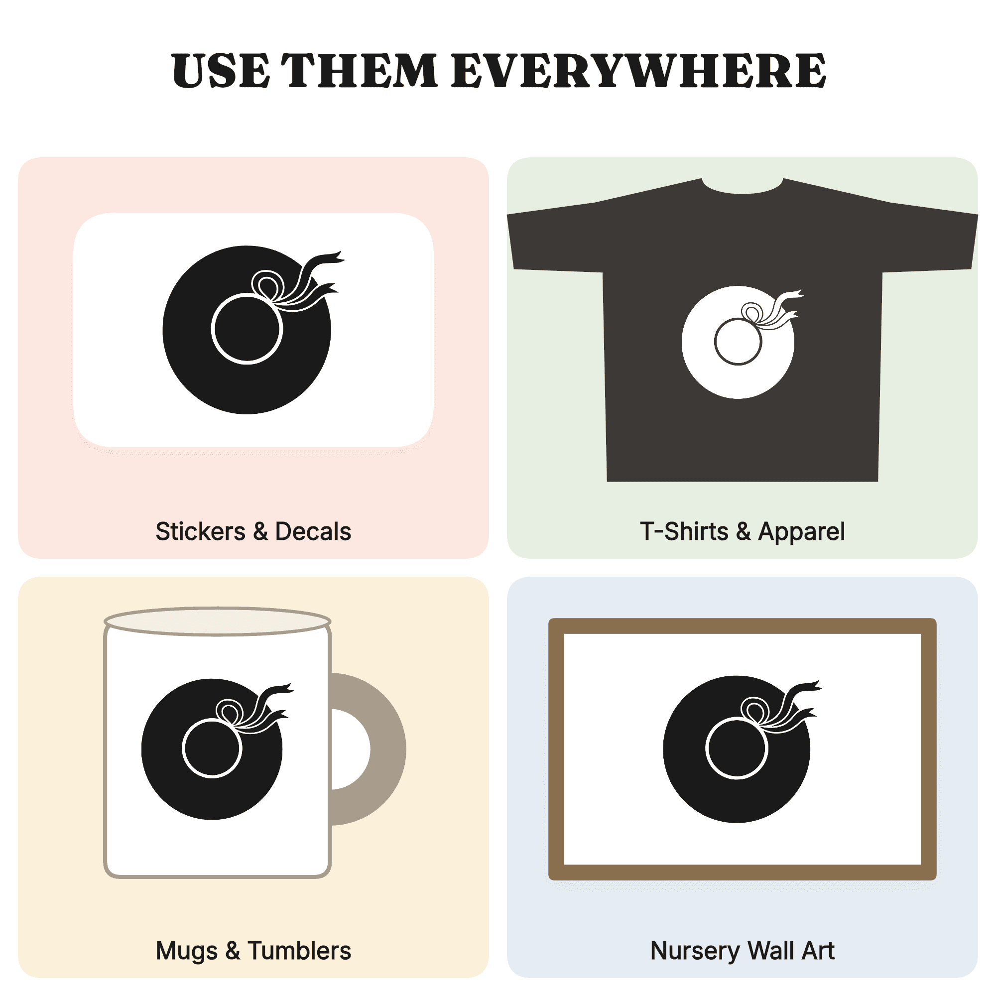 Vintage Garden Hat SVG PNG, Wide Brim Hat with Ribbon, Mid-Century Mother's Day Cut File Design — view 3