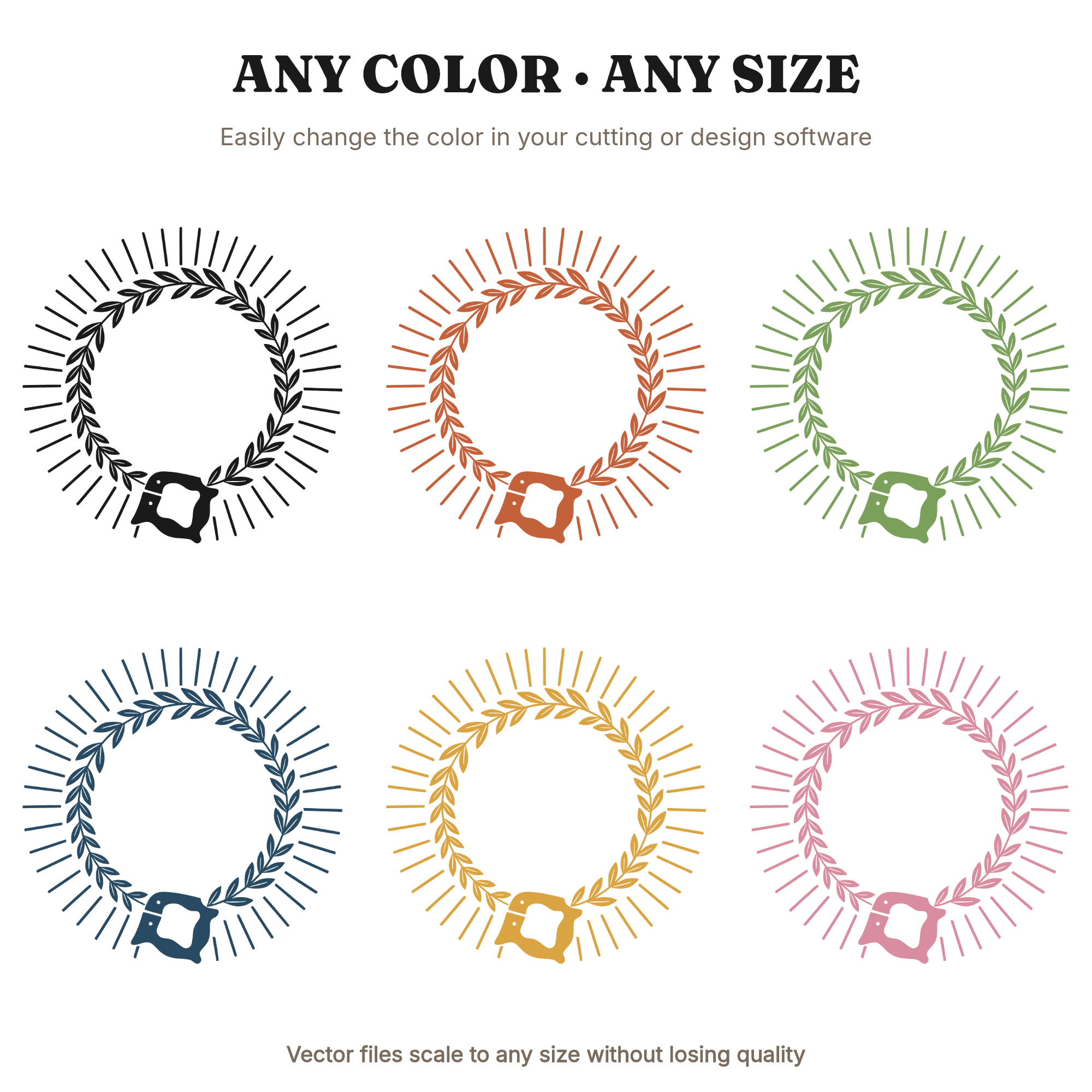 Labor Day Hand Saw Wreath SVG PNG Mandala Sunburst Vintage Botanical Craft Cut File Design — view 2