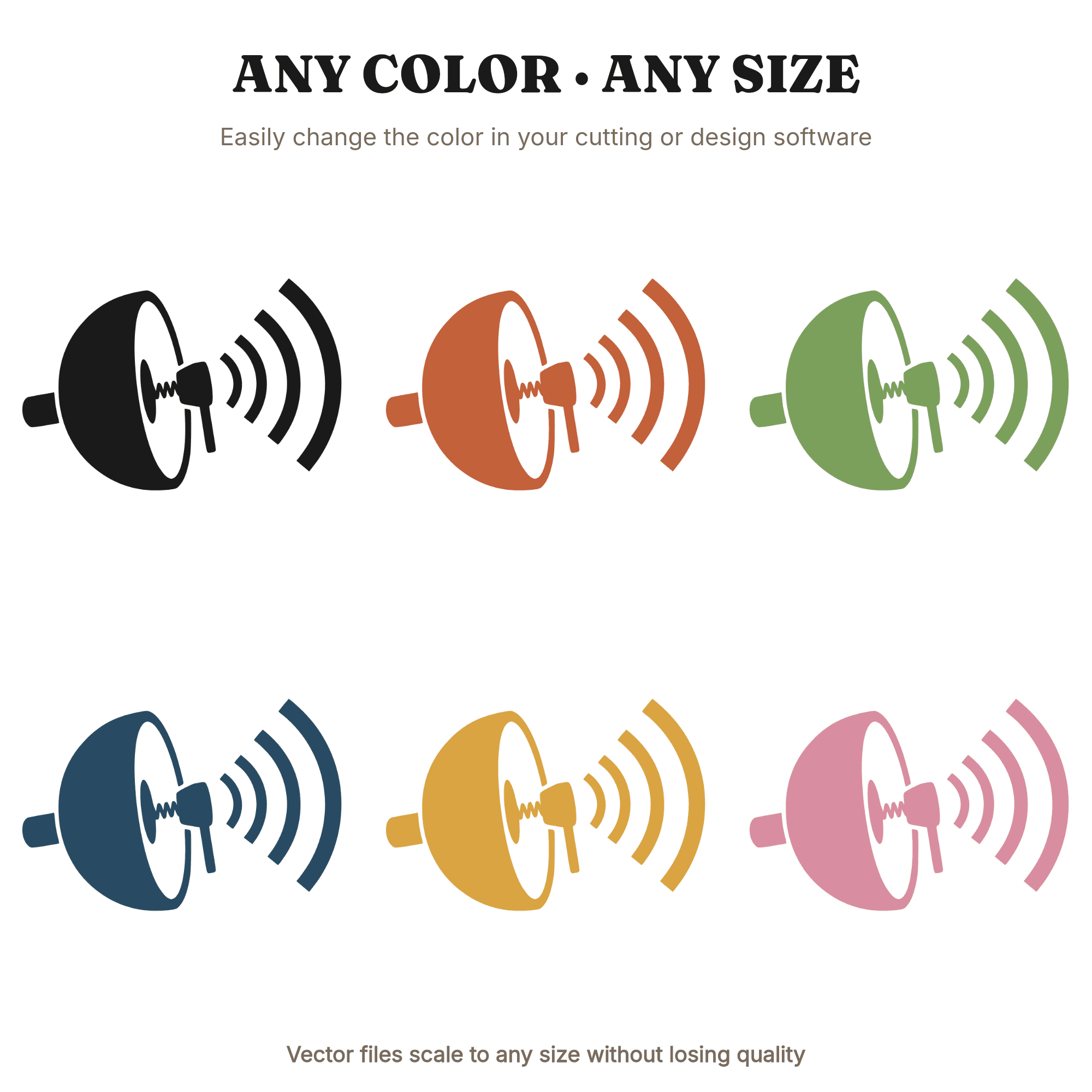 Vintage Bicycle Bell Cross Section SVG PNG, Bike Badge Cut File, Cycling Art, National Bike Month — view 2