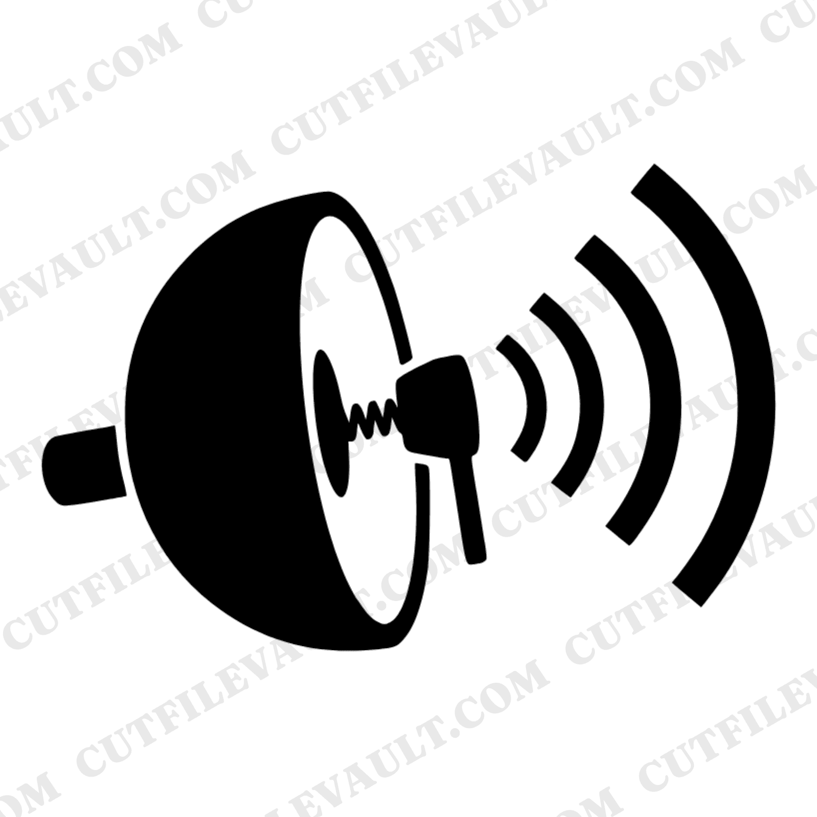 Vintage Bicycle Bell Cross Section SVG PNG, Bike Badge Cut File, Cycling Art, National Bike Month — view 1