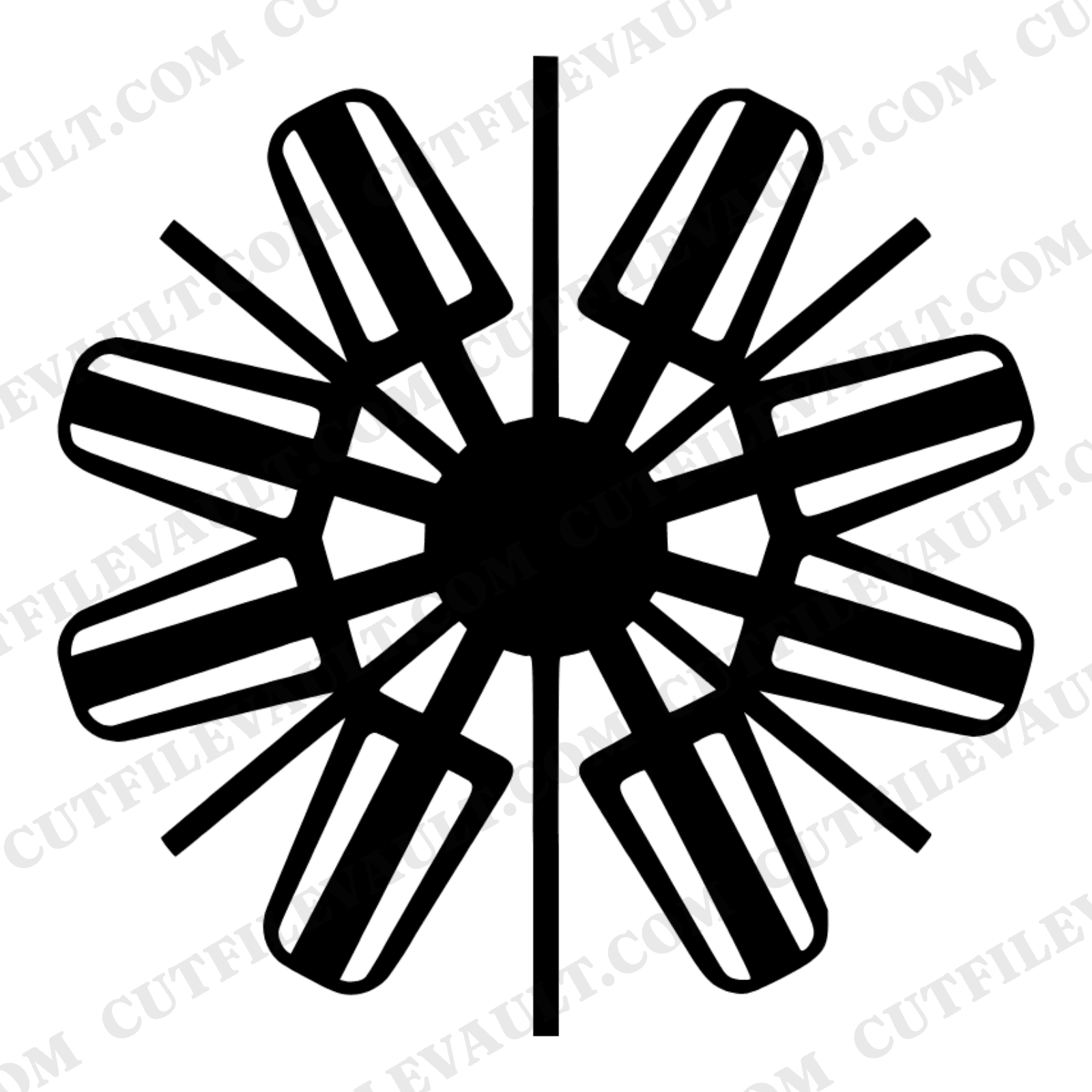 Summer Solstice Popsicle Sunburst Mandala SVG PNG Retro 70s Groovy Cut File Art Deco Design