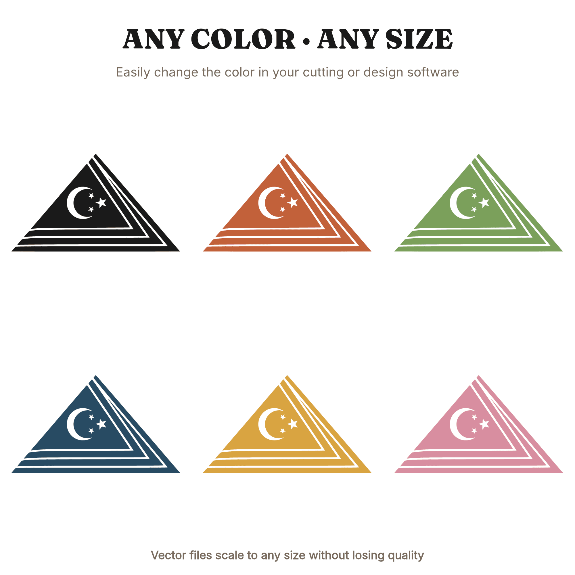 Ceremonial Folded Flag Triangle SVG PNG, Memorial Day Moon Stars Cut File, Patriotic Mystical Design — view 2