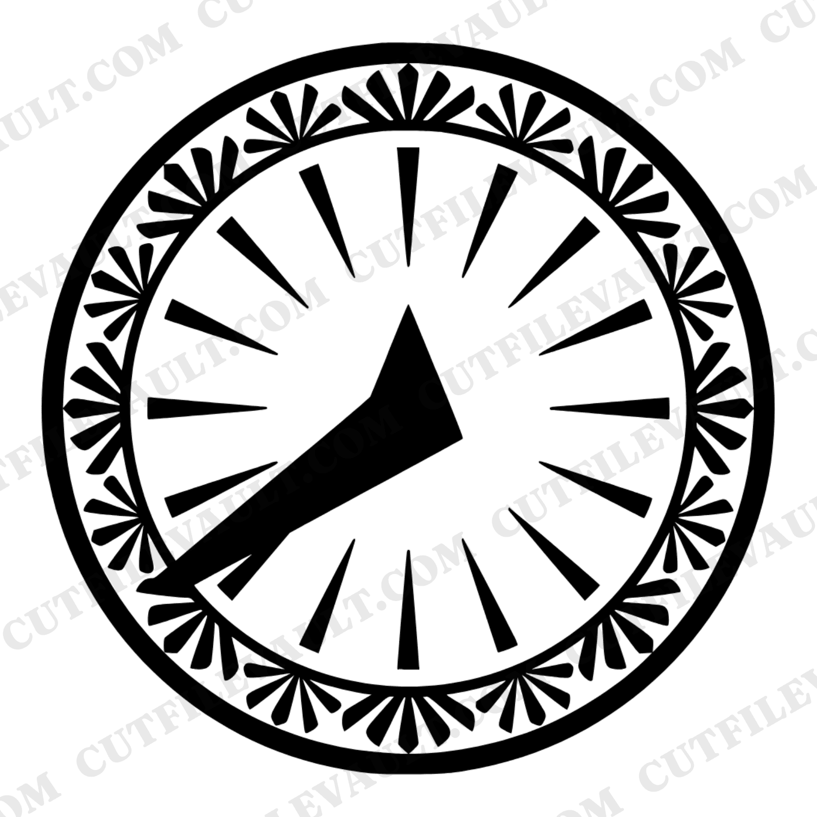 Summer Solstice Sundial SVG PNG, Scandinavian Mandala Cut File, Folk Art Sun Design, Cricut — view 1