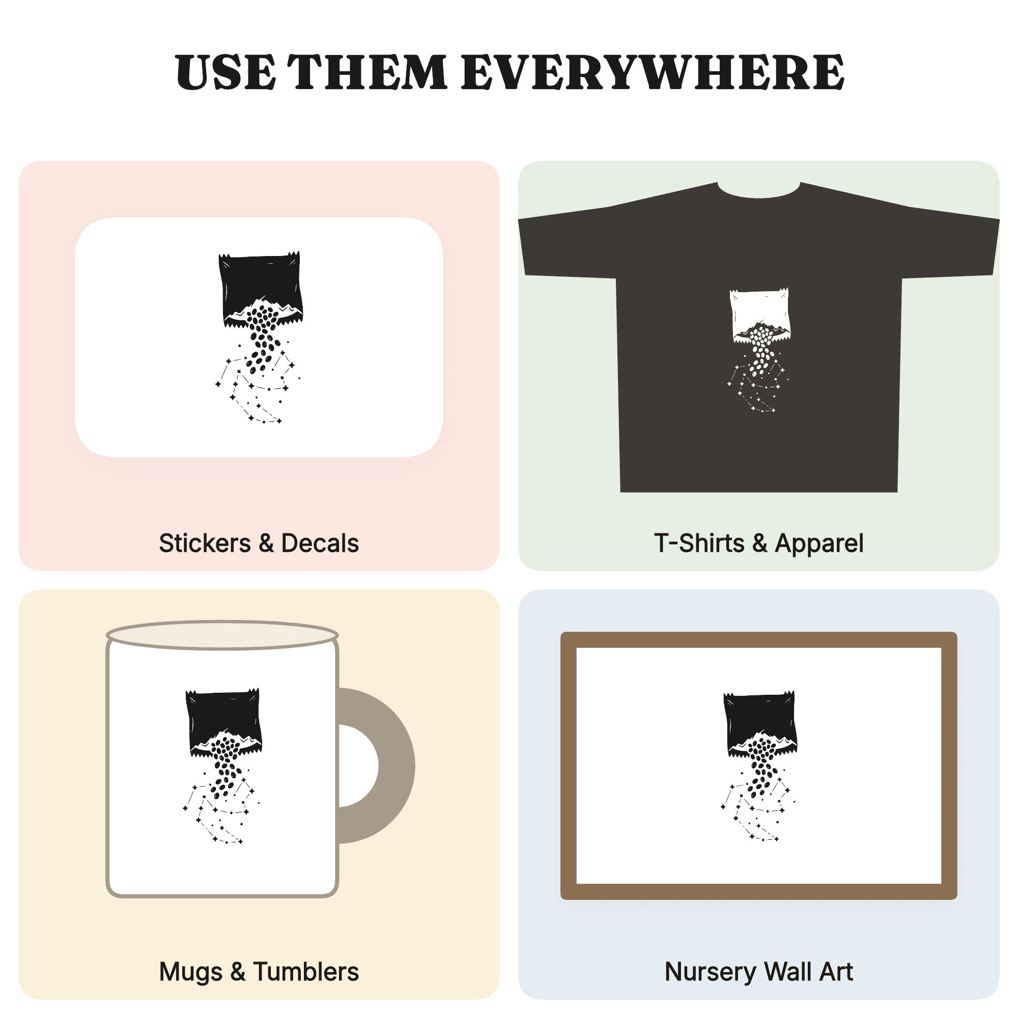 Heirloom Seed Packet Constellation SVG PNG, Boho Gardening Cut File, Earth Day Organic Garden Design — view 3