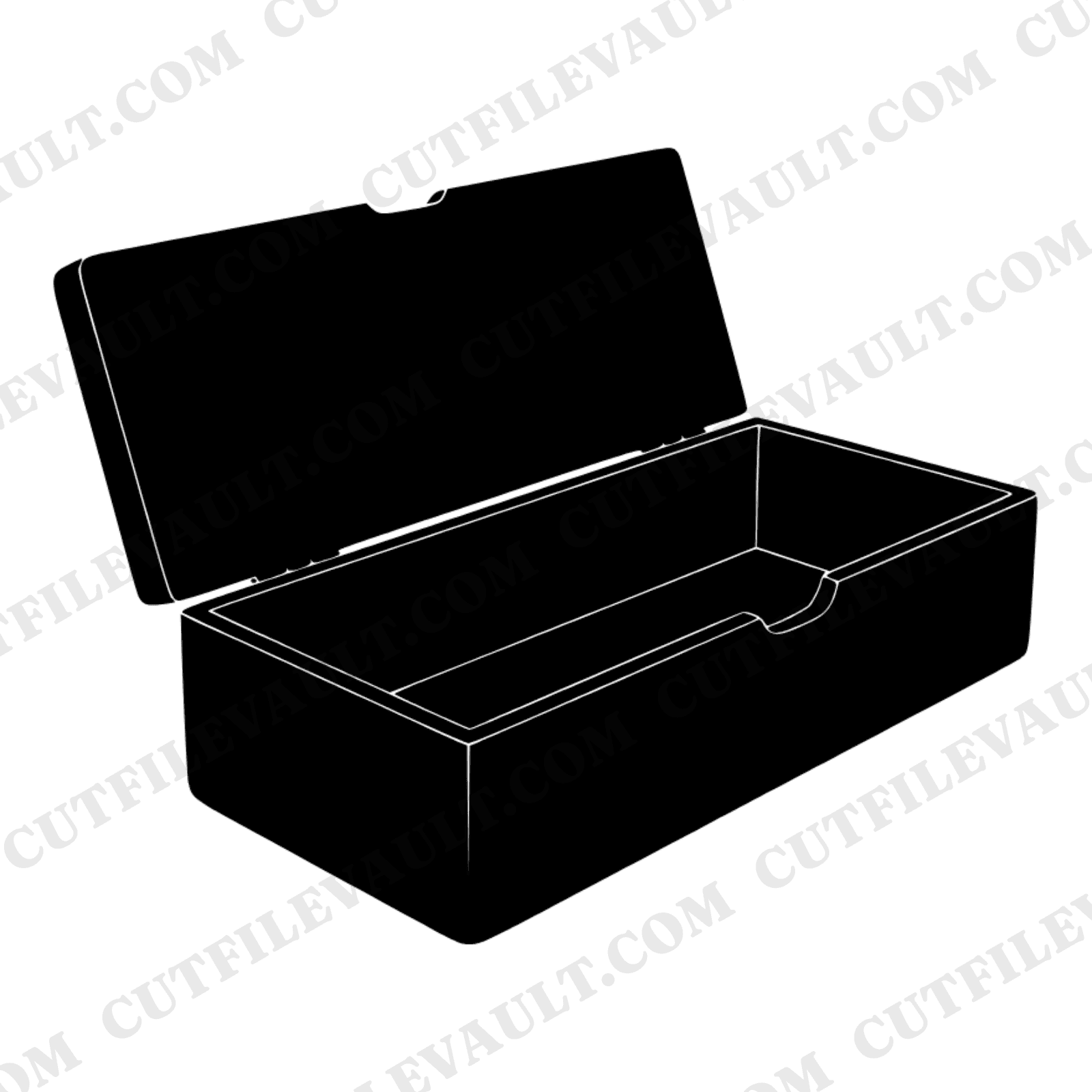 Open Pencil Box SVG PNG, Scandinavian School Supplies Silhouette Cut File, Back to School Decor — view 1