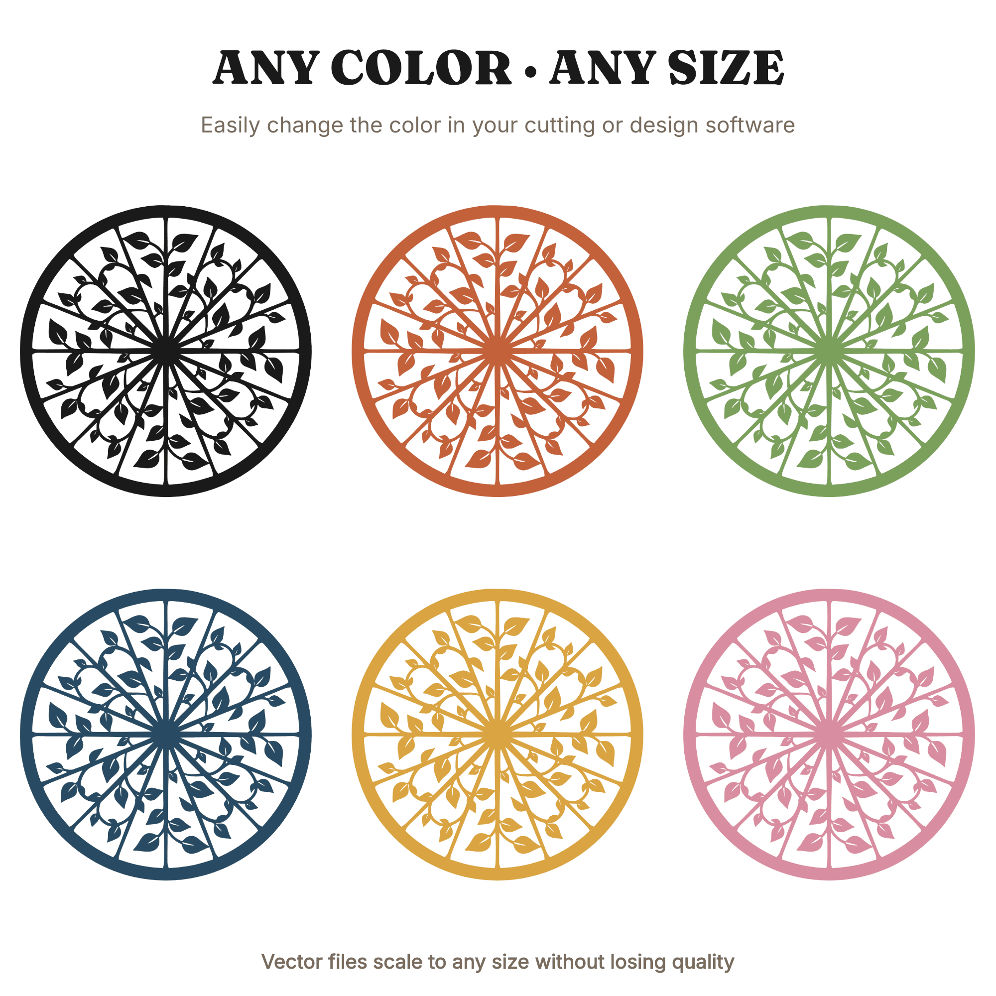 Earth Day Bicycle Wheel Mandala SVG PNG, Retro 70s Eco Bike Cut File, Sustainable Transport Clipart — view 2