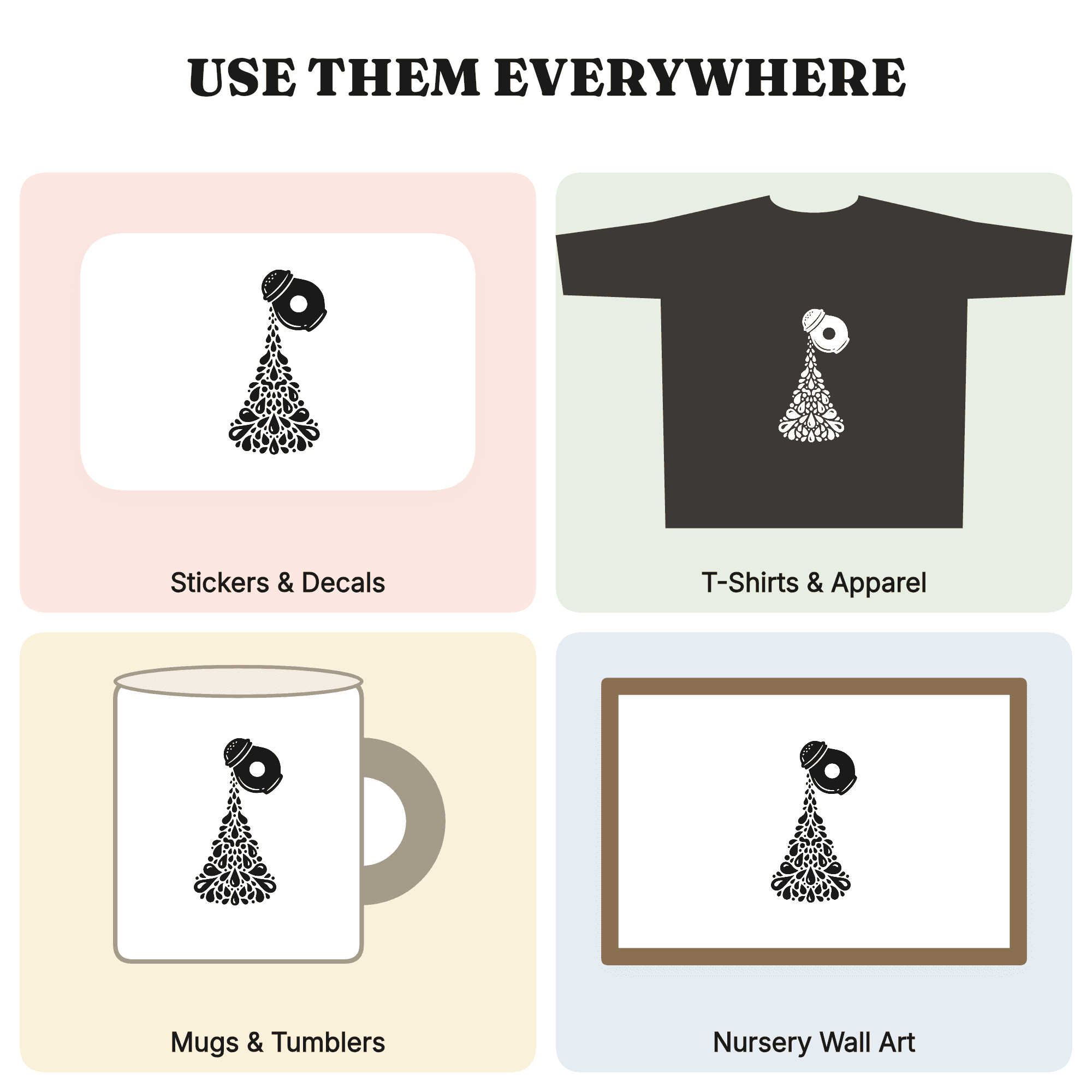 Vintage Sugar Shaker SVG PNG, Donut Day Celebration Cut File, Retro Kitchen Folk Art Design — view 3