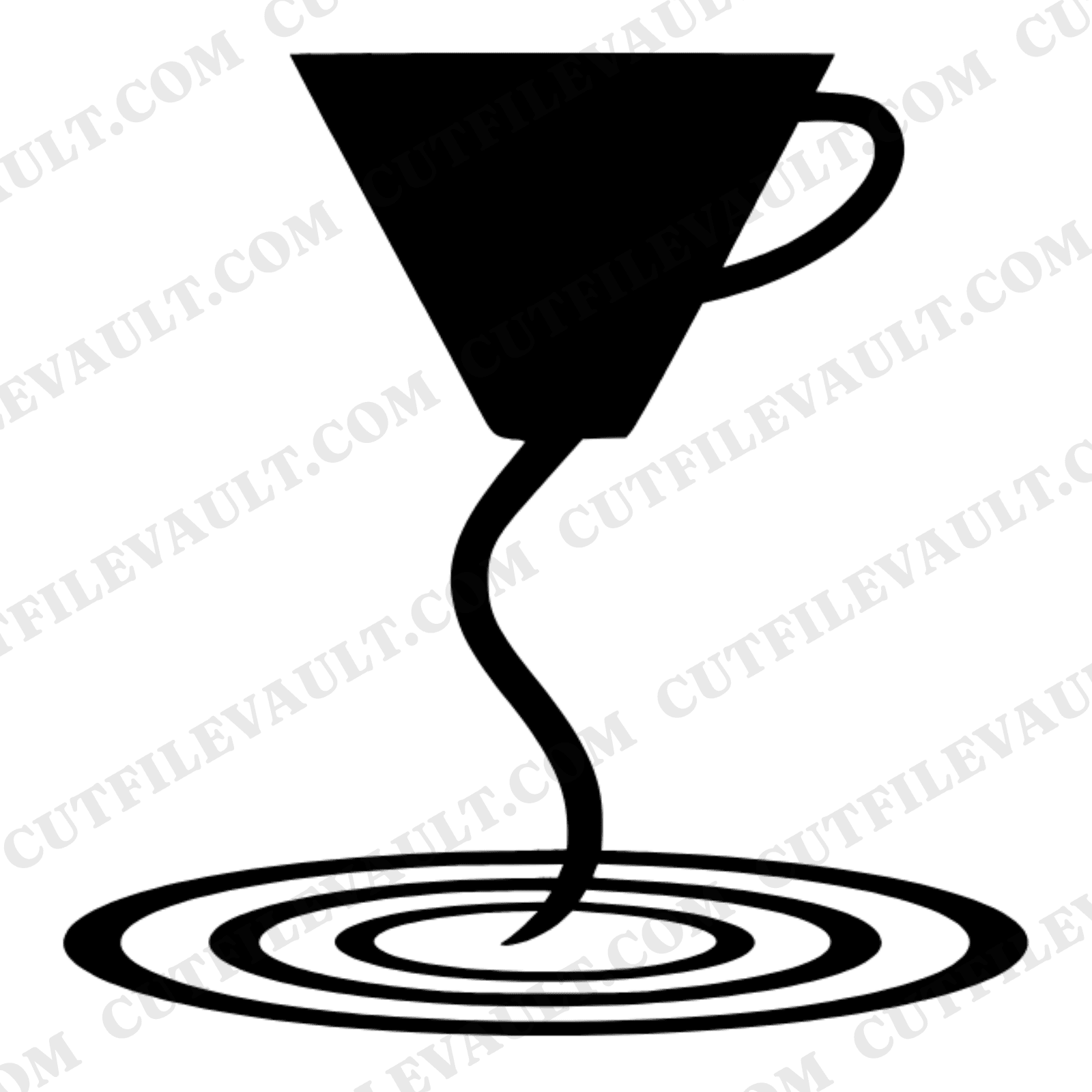 Pour Over Coffee Dripper SVG PNG, Minimalist Coffee Lover Gift, Scandinavian Line Art Cut File