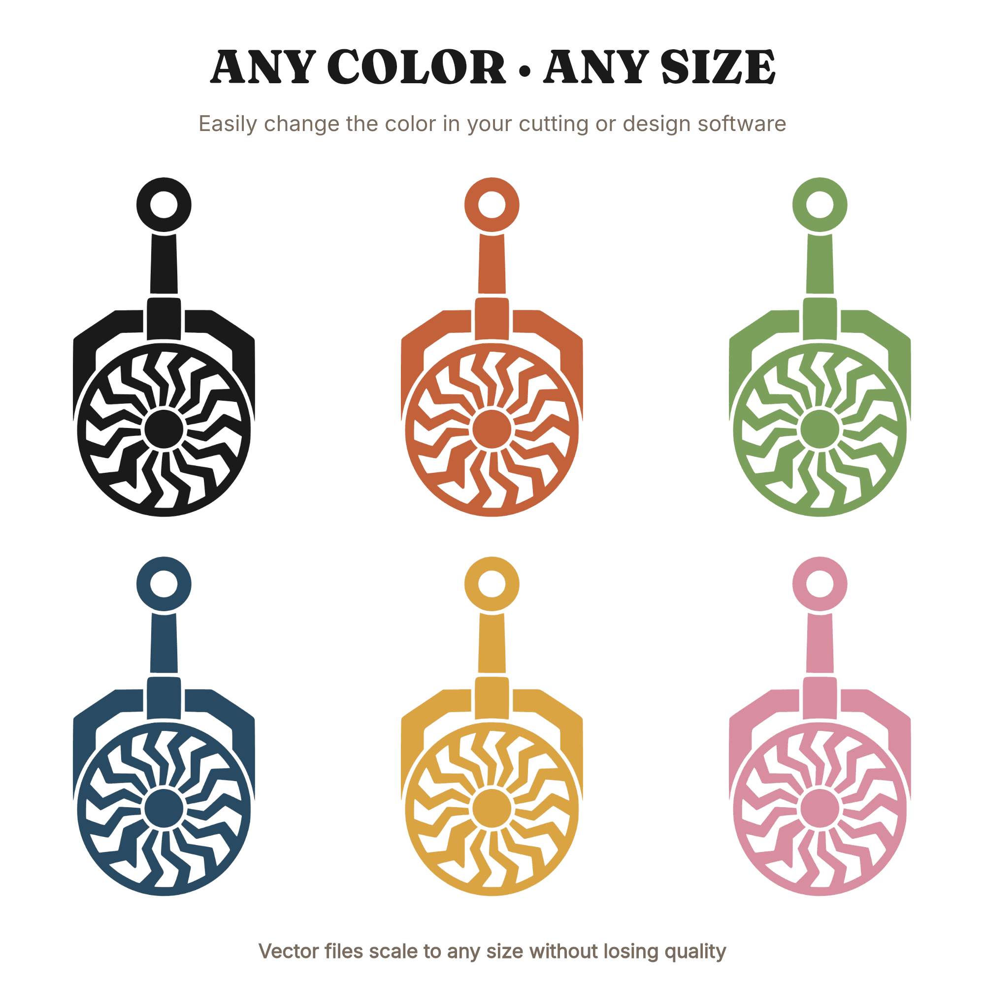 Art Deco Docker Wheel Sunburst SVG PNG, Vintage Baking Tool Cut File, Donut Day Design — view 2