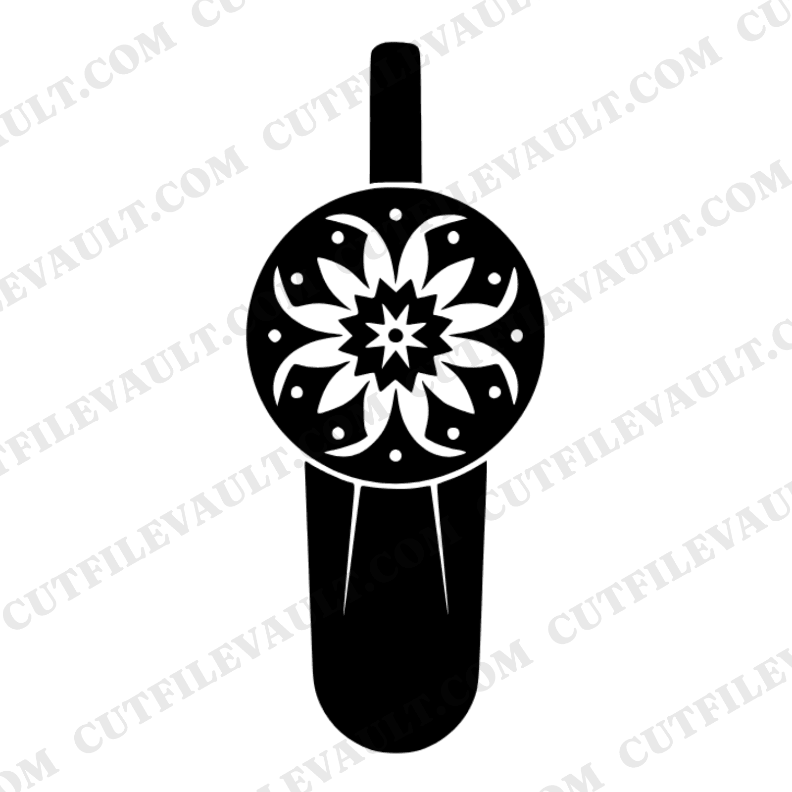 Vintage Watering Can Spout Mandala SVG PNG, Scandinavian Garden Line Art, Spring Gardening Cut File