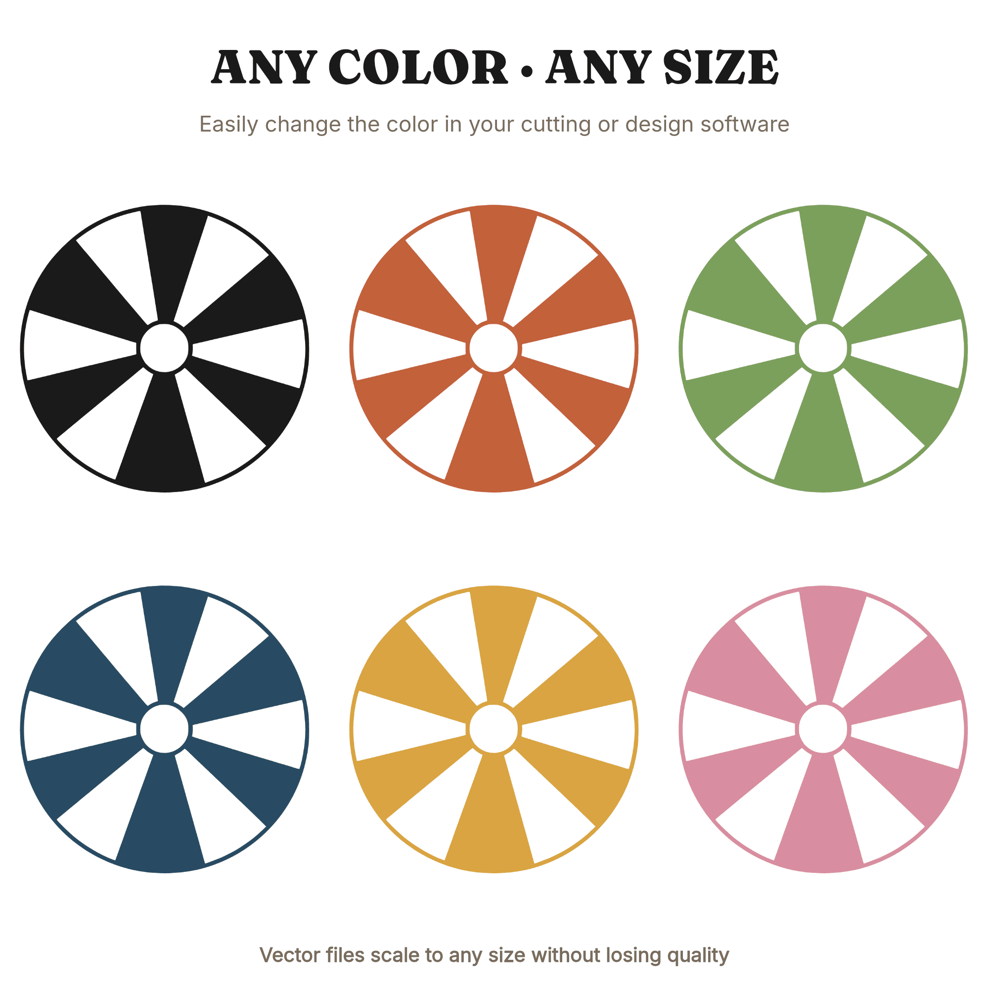 Summer Solstice Beach Ball Mandala SVG PNG, Mid-Century Geometric Radial Design Cut File — view 2