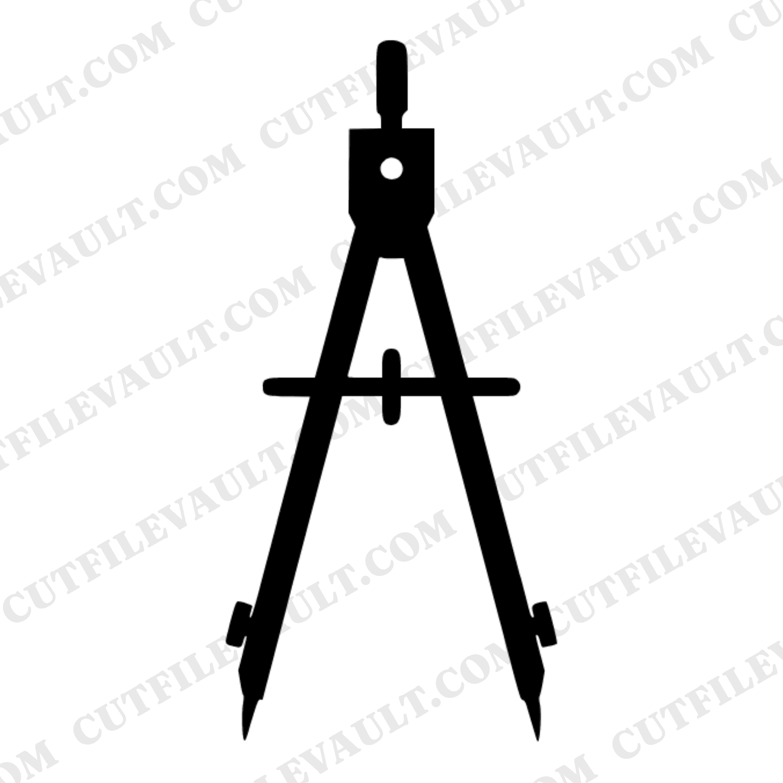 Drafting Compass SVG PNG Teacher Appreciation Day Cut File Silhouette Line Art Classroom Decor — view 1