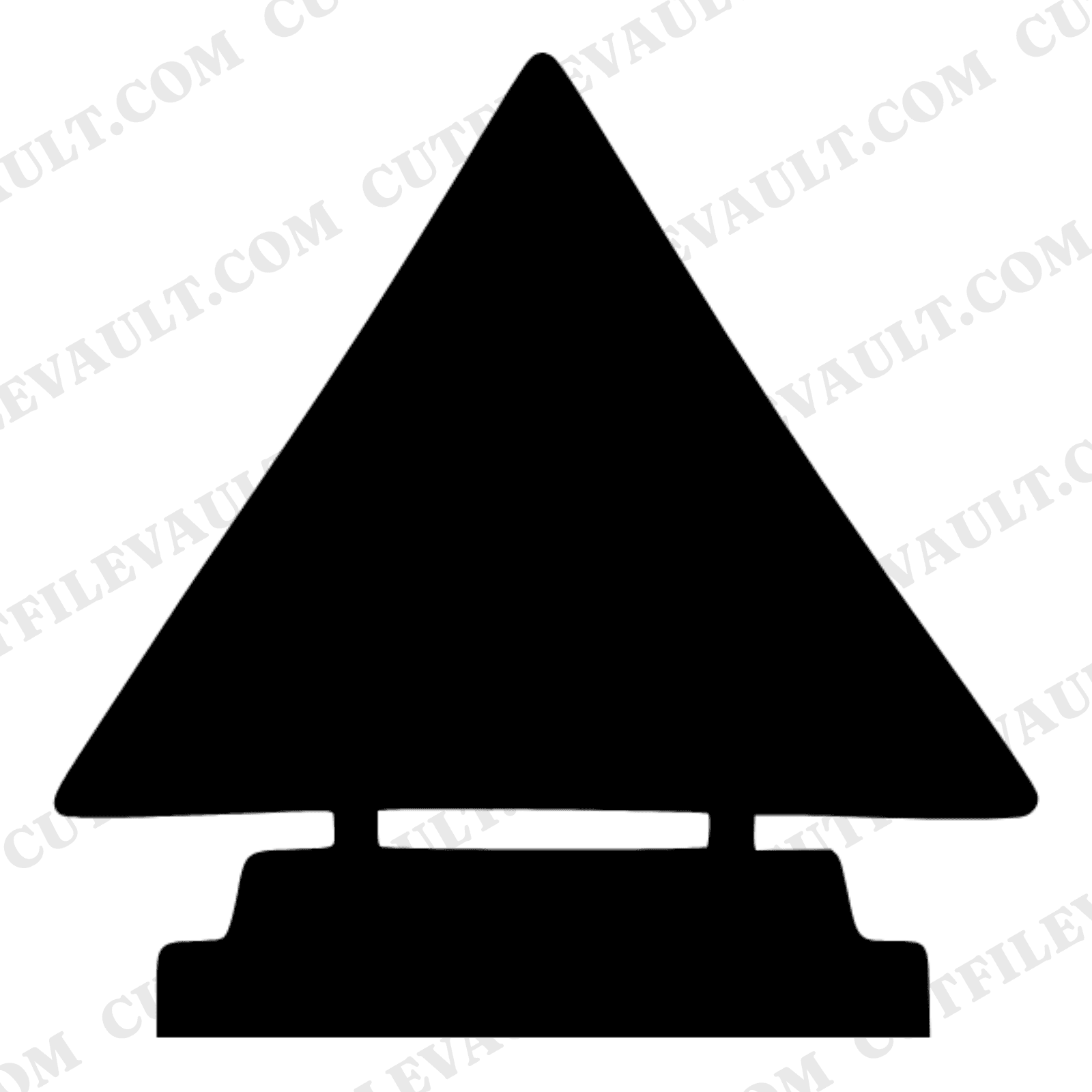Memorial Flag Triangle Display Stand SVG PNG, Folded Ceremonial Flag Silhouette Cut File Patriotic