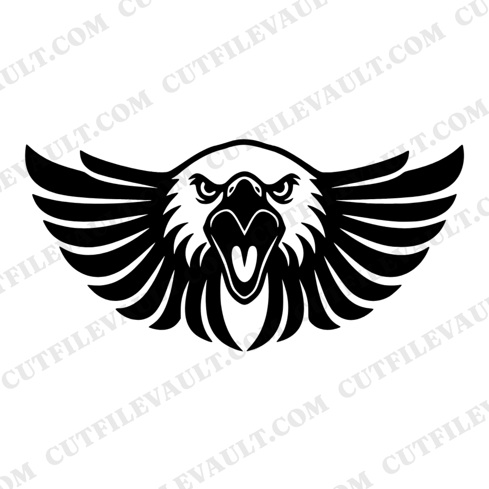 Rally Eagle Mascot SVG PNG, Fourth of July Retro 70s Wave Silhouette, Patriotic Team Spirit Cut File