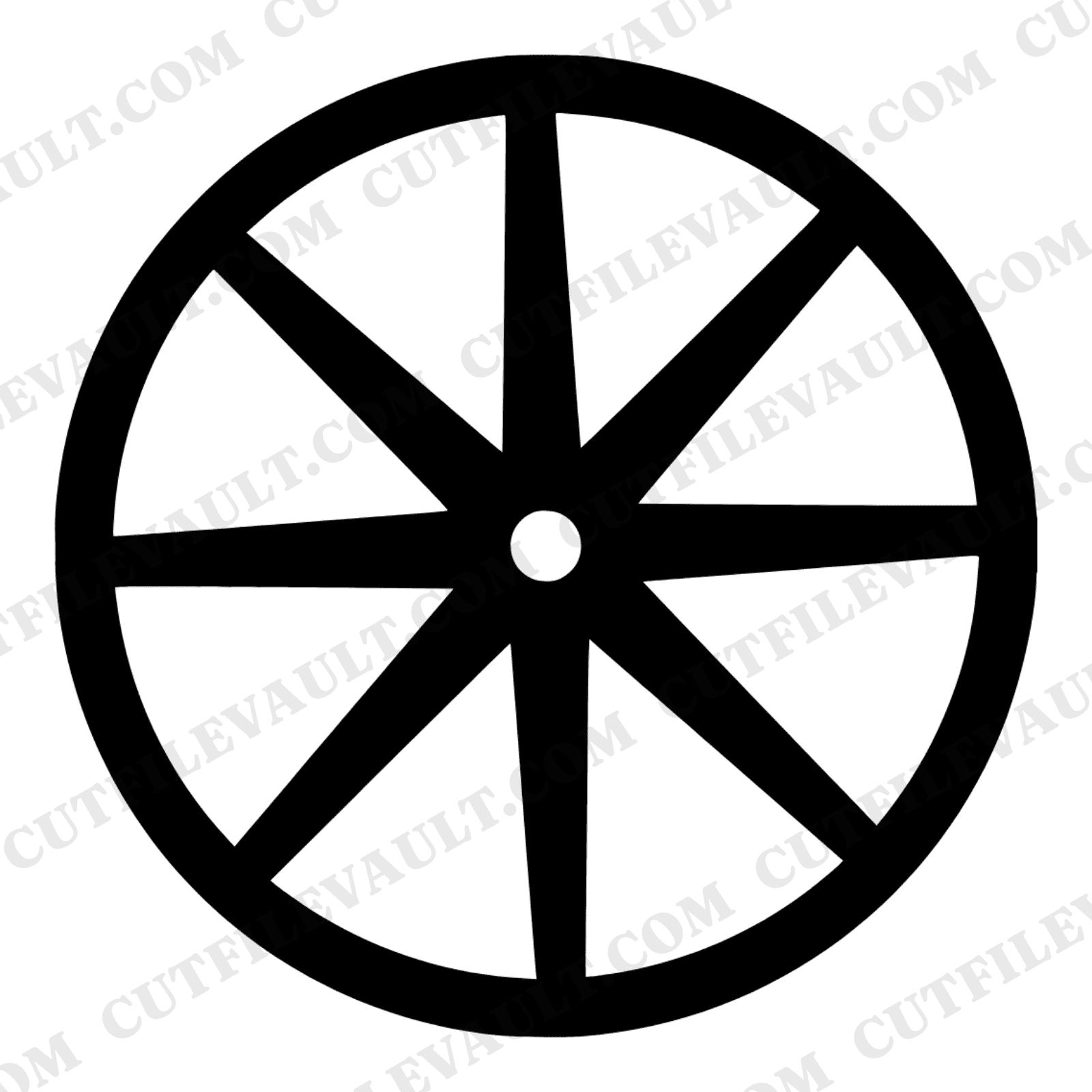 Art Deco Bicycle Wheel SVG PNG, Starburst Silhouette Cut File, Bike Month Clipart, Cycling Design
