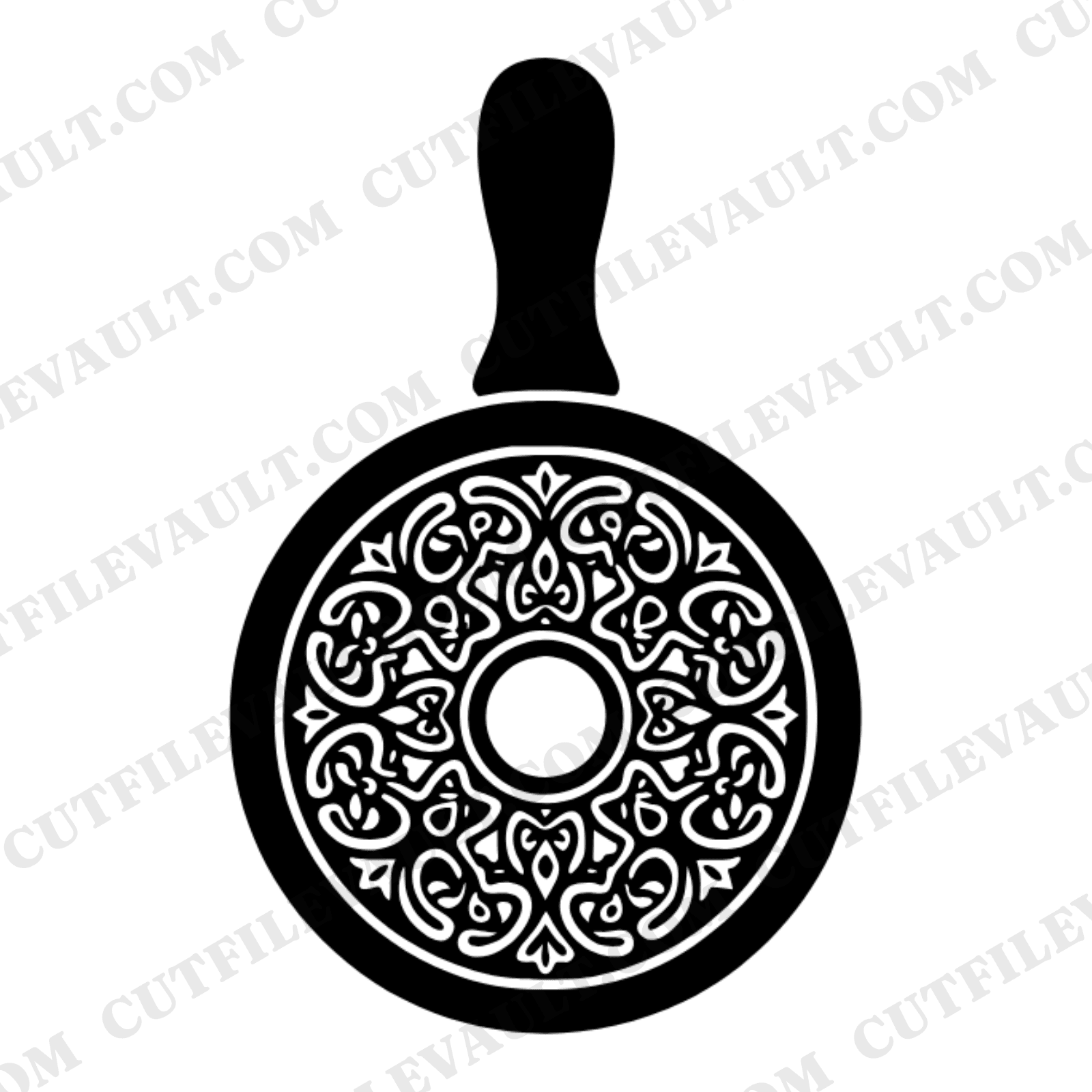 Vintage Donut Cutter Wax Seal Stamp SVG PNG, Scandinavian Line Art, National Donut Day Craft Cut File