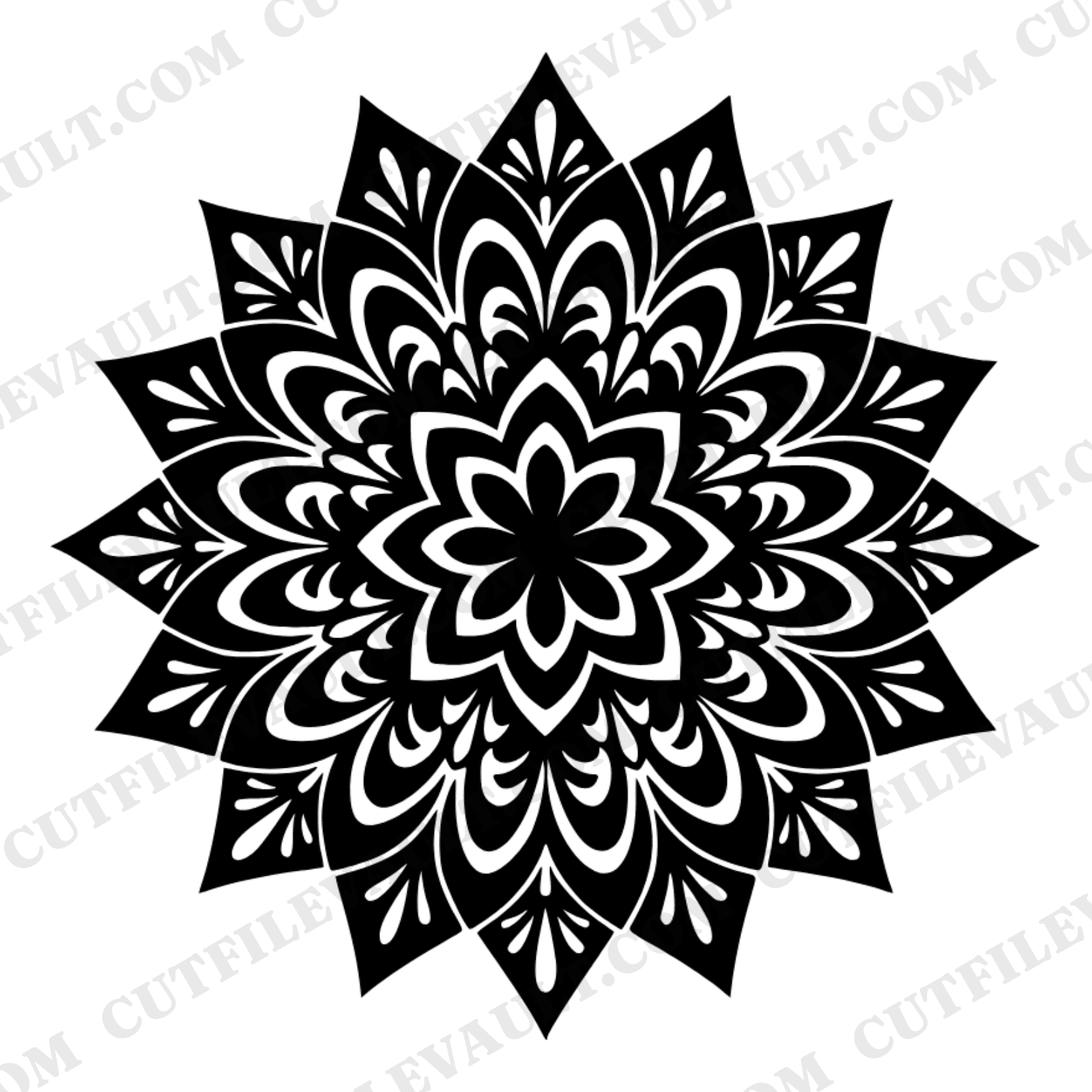 Marigold Folk Star Medallion SVG PNG Cinco de Mayo Papel Picado Flower Cut File Boho Fiesta Decor