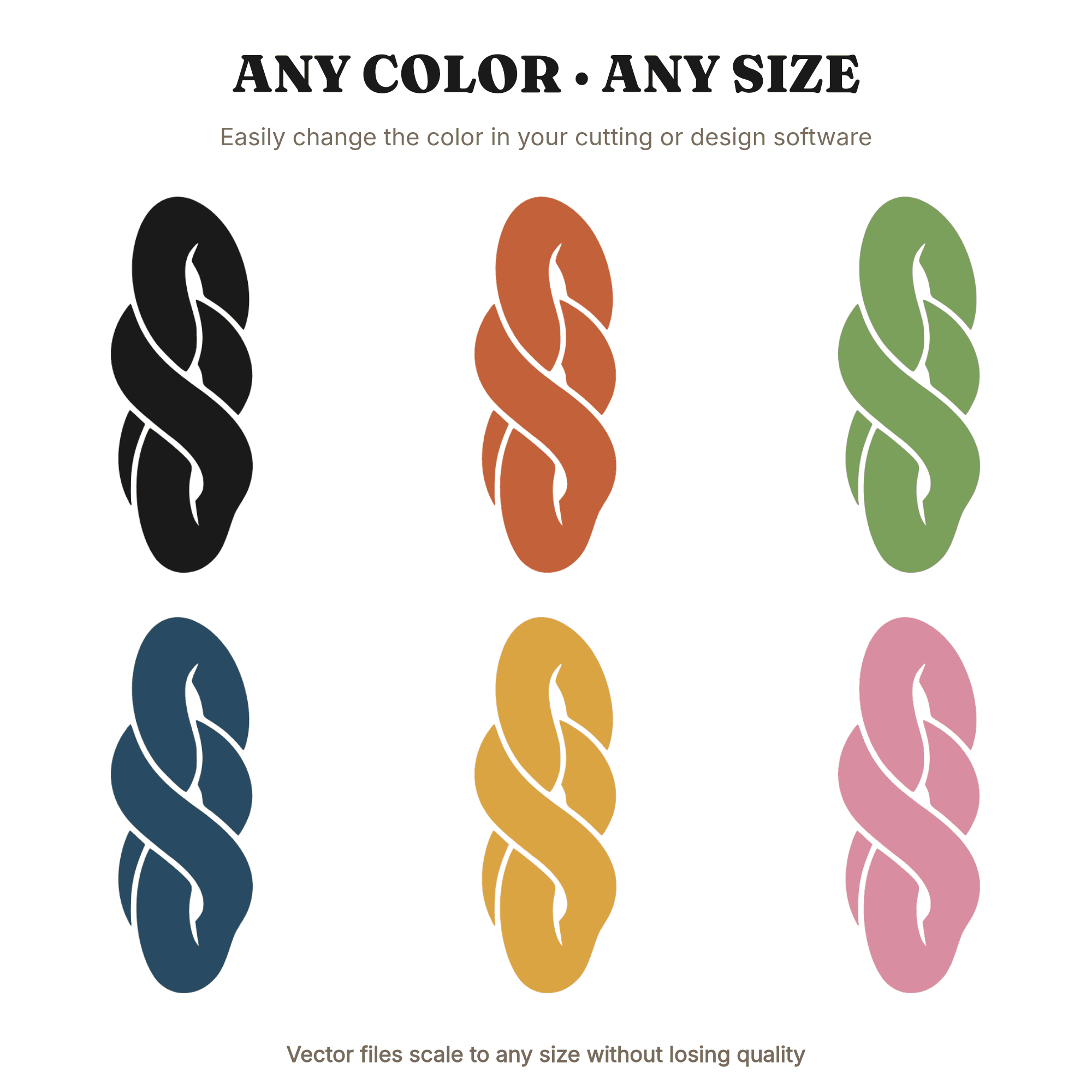 Pretzel SVG PNG, Minimalist Pretzel Knot Cut File, Scandinavian Kitchen Decal, Modern Bakery Sign — view 2