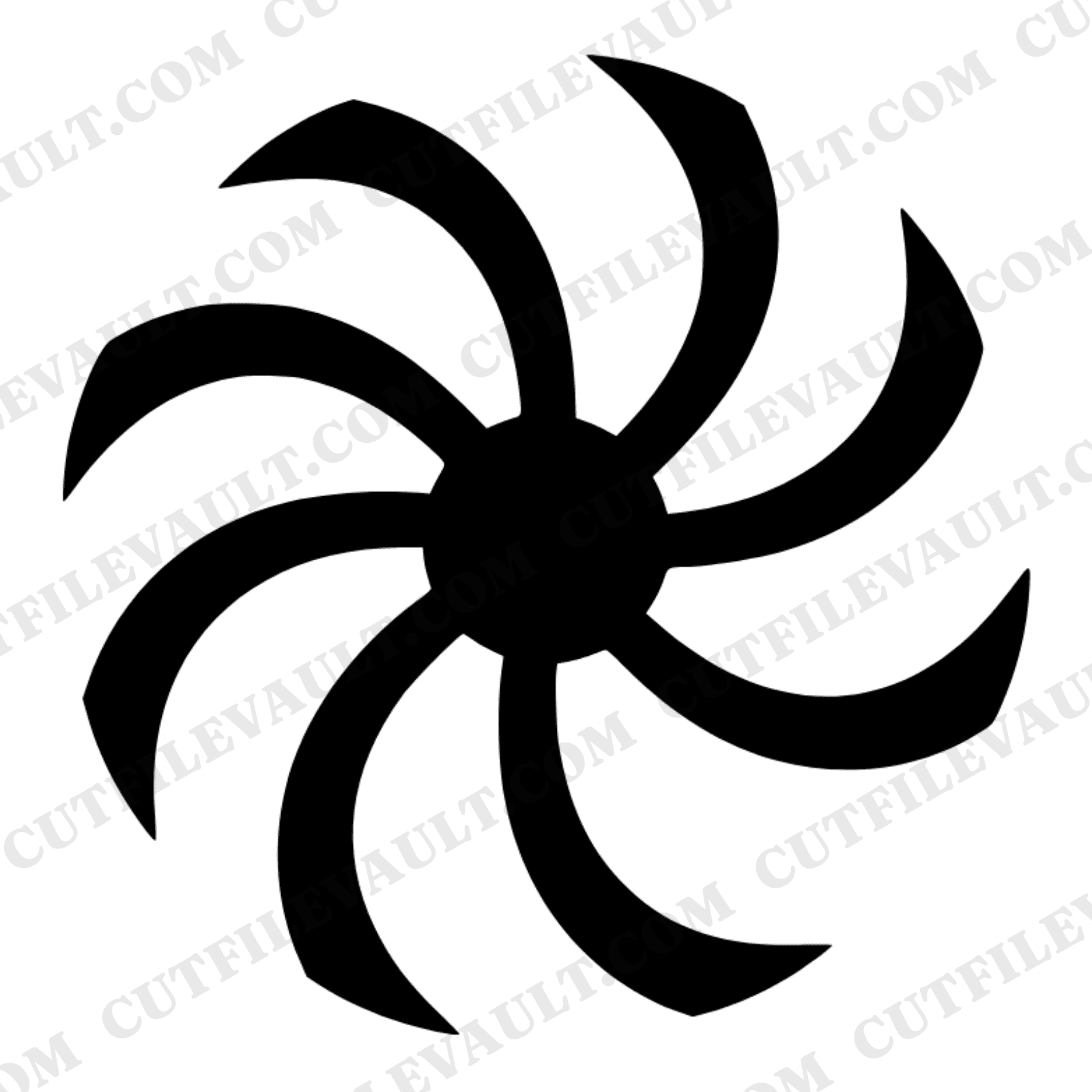 May Day Maypole SVG Overhead View Pinwheel Ribbons PNG Art Deco Geometric Cut File Spring — view 1