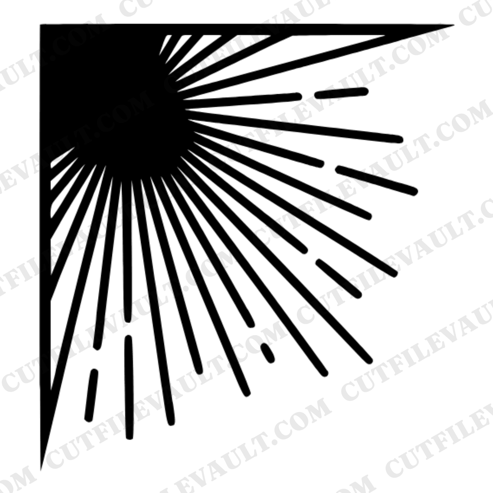 Memorial Day Folded Flag Triangle SVG PNG, Patriotic Starburst Line Art Cut File for Cricut