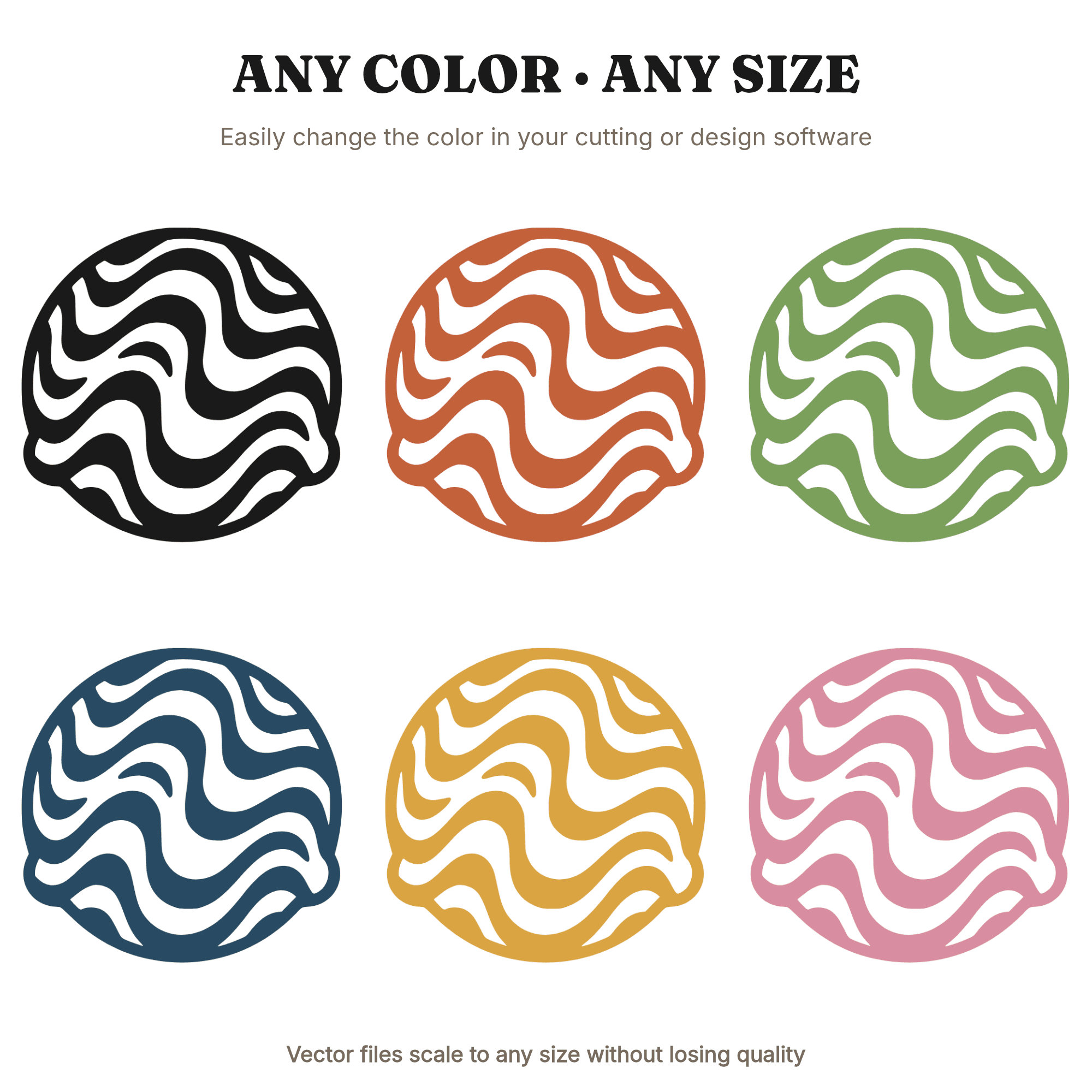 Retro Ice Cream SVG PNG, 70s Tilted Scoop Silhouette Cut File, Summer Party Decor, Kitchen Wall Art — view 2
