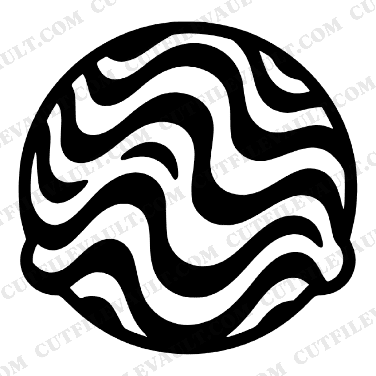 Retro Ice Cream SVG PNG, 70s Tilted Scoop Silhouette Cut File, Summer Party Decor, Kitchen Wall Art — view 1