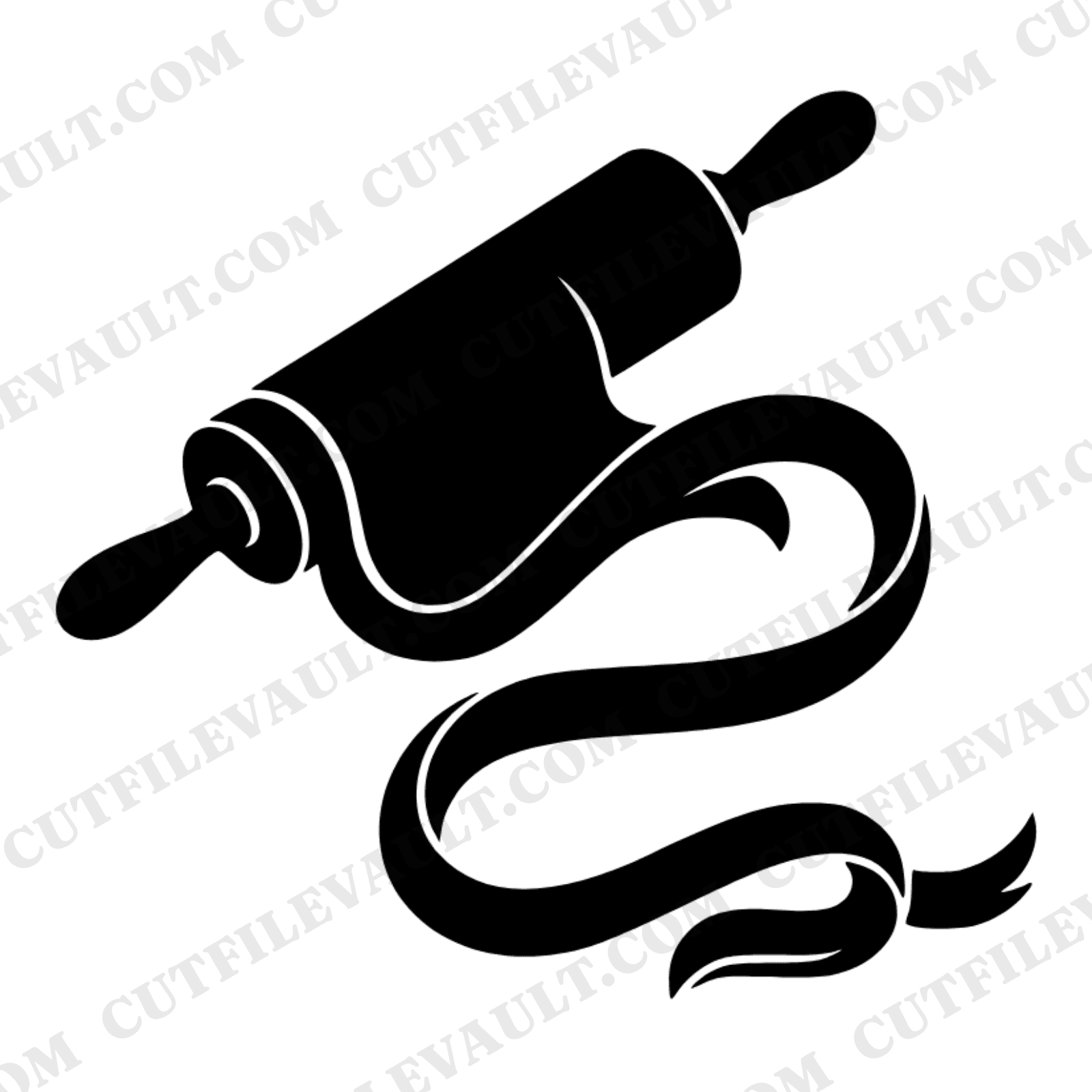 Vintage Rolling Pin SVG PNG, Donut Baker Cut File, National Donut Day Design, Baking Clipart