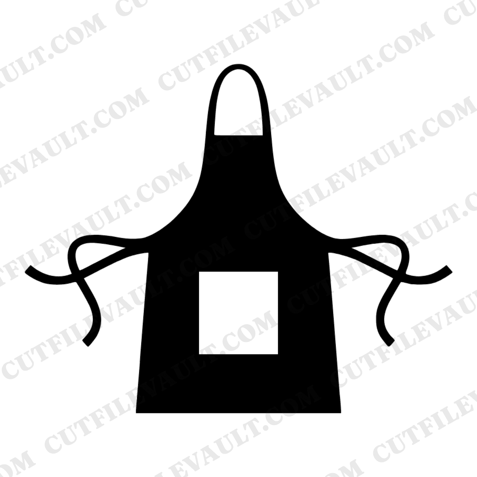 Mother's Day Apron SVG PNG, Minimalist Apron Silhouette Cut File, Modern Brutalist Design — view 1