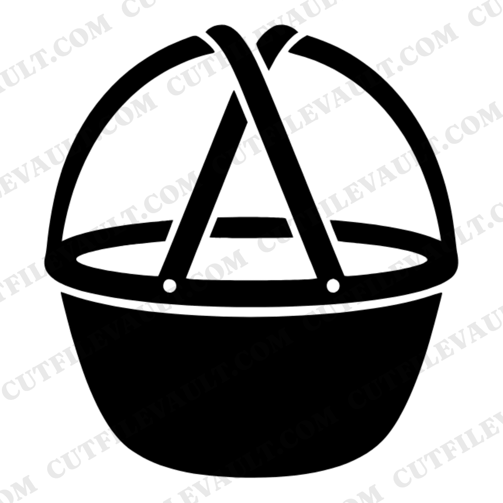 Fourth of July Picnic Basket SVG PNG, Overhead View Patriotic Summer Party Decor Cut File
