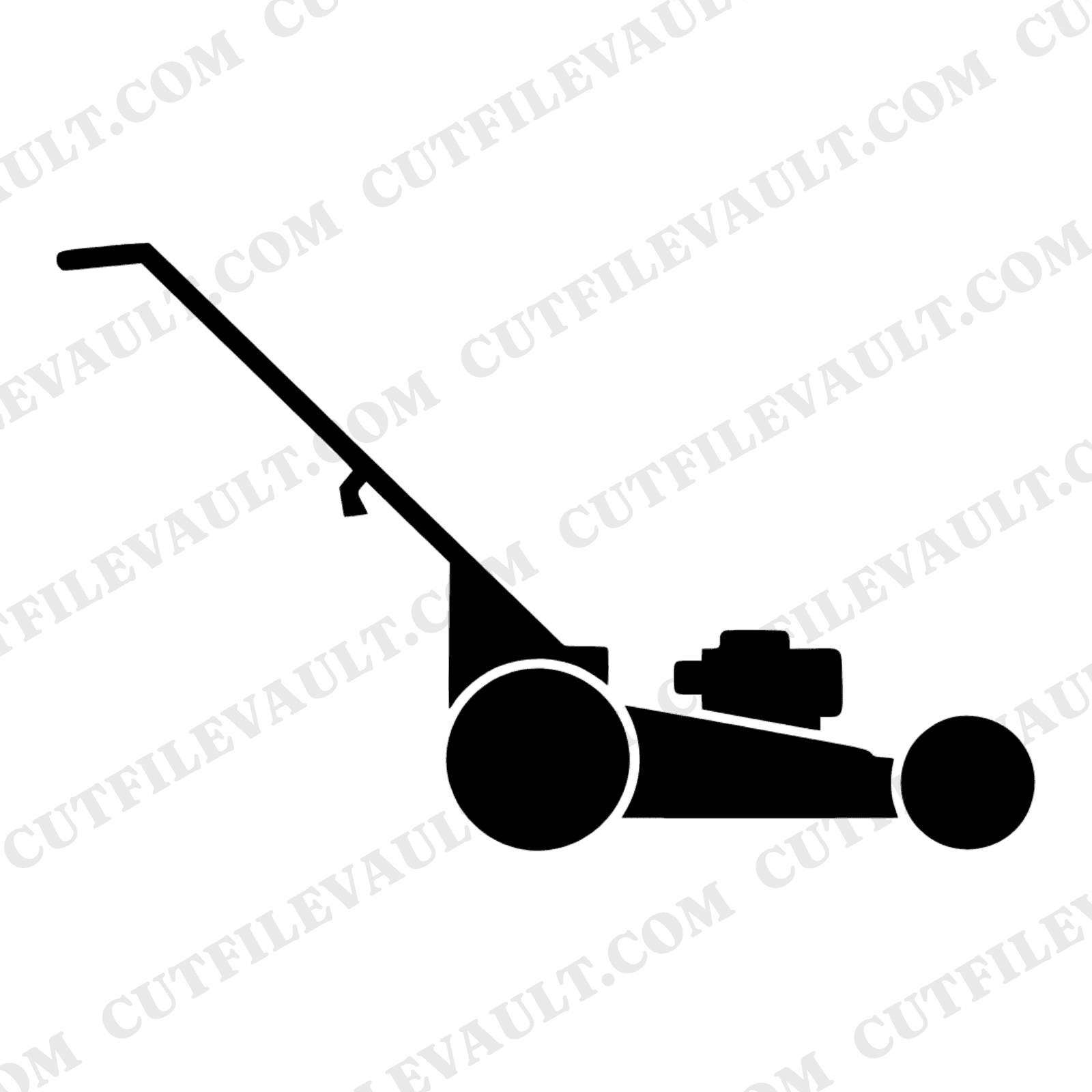 Vintage Push Reel Lawn Mower SVG PNG, Retro Mower Silhouette, Father's Day SVG, Dad Life Cut File