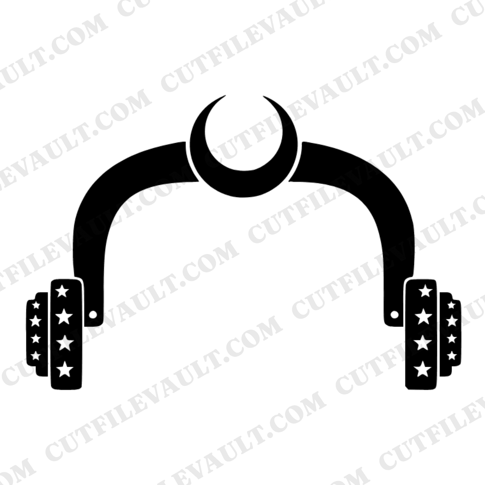 Celestial Lunchbox Handle SVG PNG, Moon Clasp Cut File, Back to School Mystical Design
