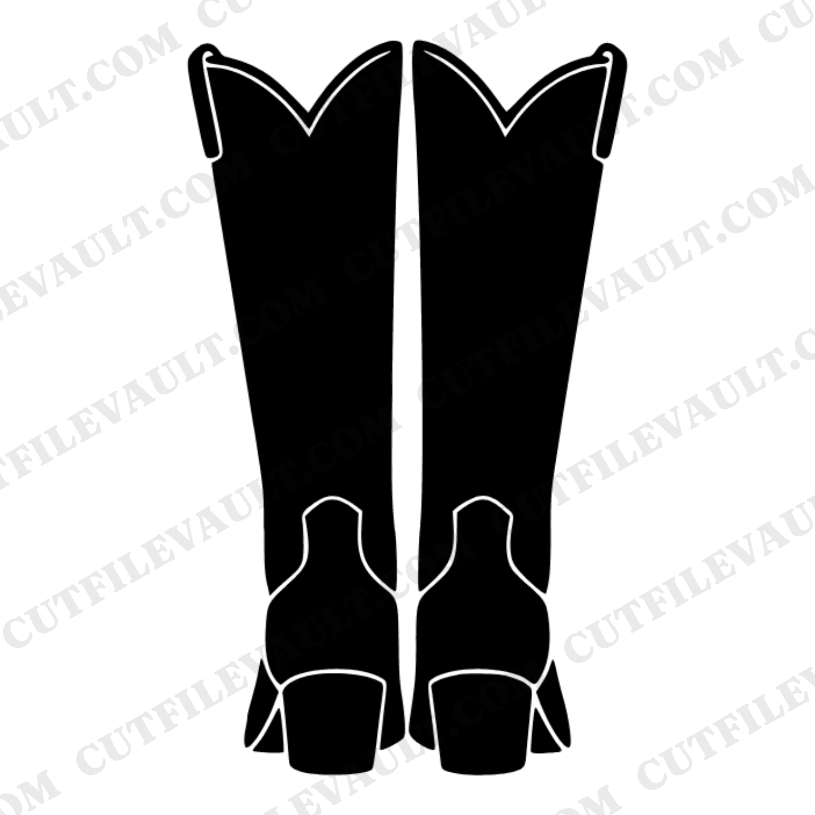 Cowboy Boots Just Married SVG PNG, Retro 70s Wedding Boots Back View, Rustic Country Bridal Cut File