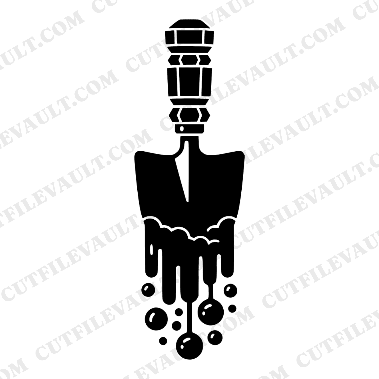 Art Deco Garden Trowel SVG PNG, Kawaii Gardening Tool Cut File, Mother's Day Gardener Gift