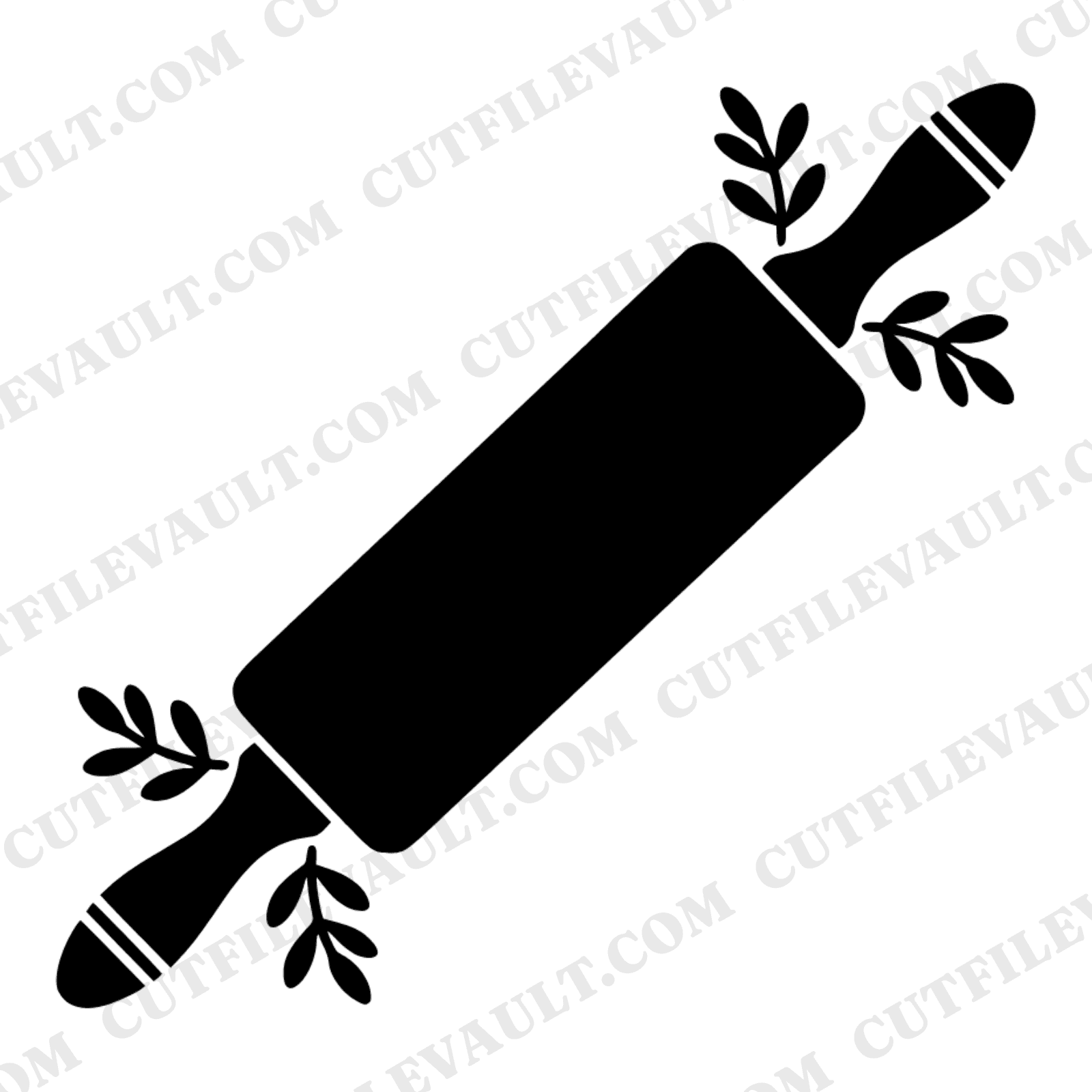 Vintage Rolling Pin SVG PNG, Cottagecore Floral Kitchen Decor, Baking Cut File for Cricut