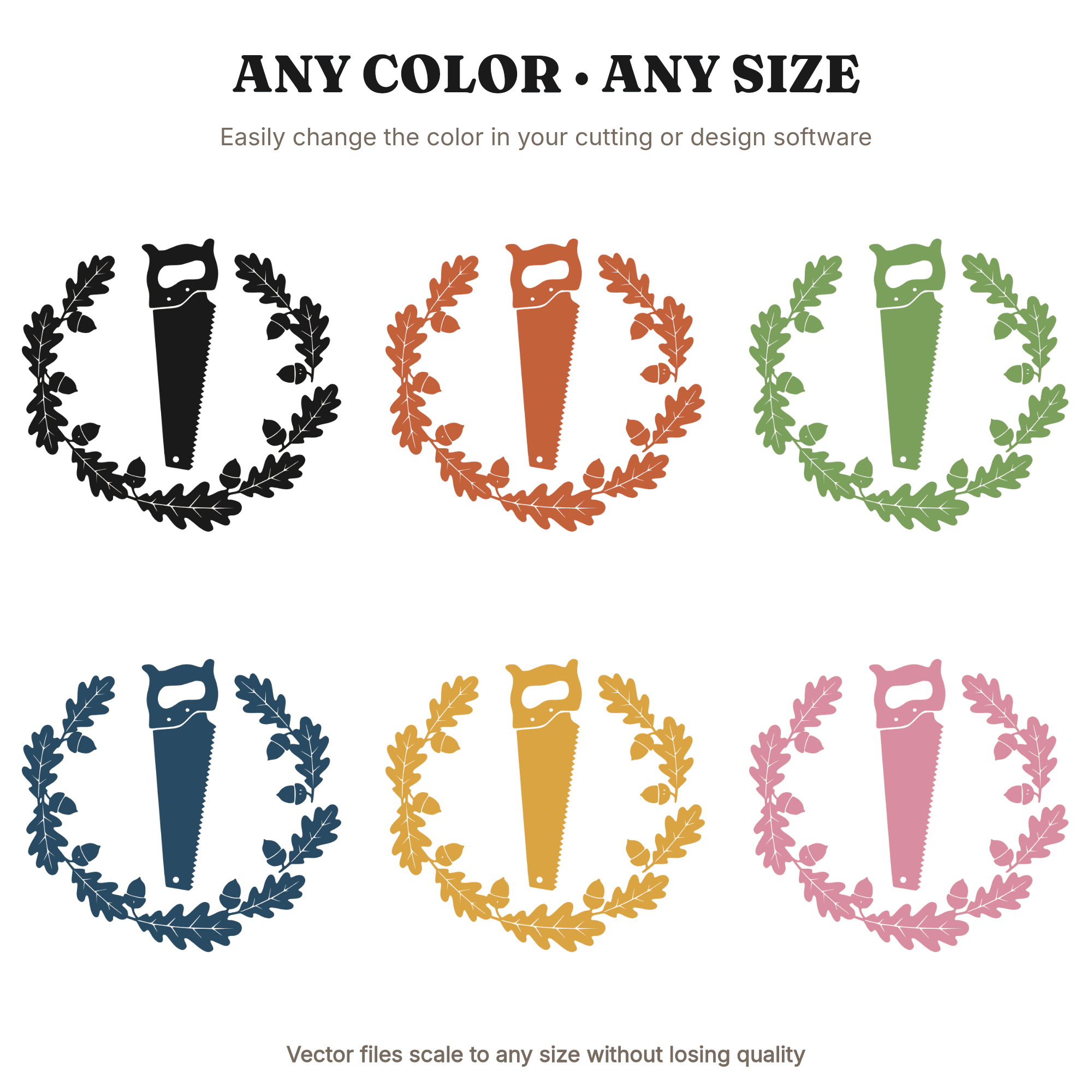 Memorial Day Handsaw Wreath SVG PNG, Cottagecore Tool Tribute Silhouette Cut File for Cricut — view 2