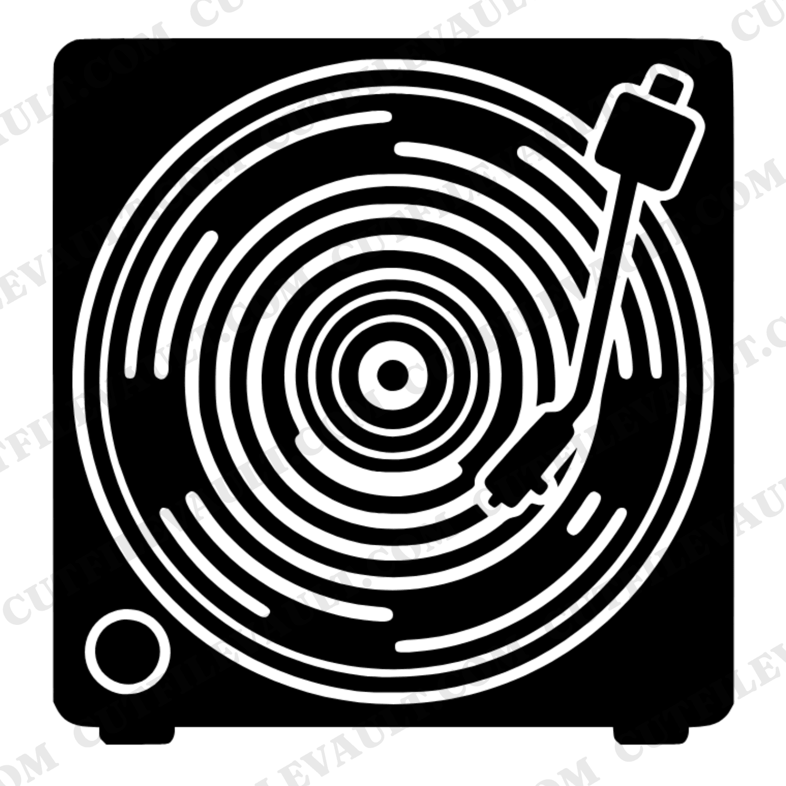 Groovy Turntable SVG PNG Wedding First Dance Retro 70s Record Player Cut File Music Lover Invitation