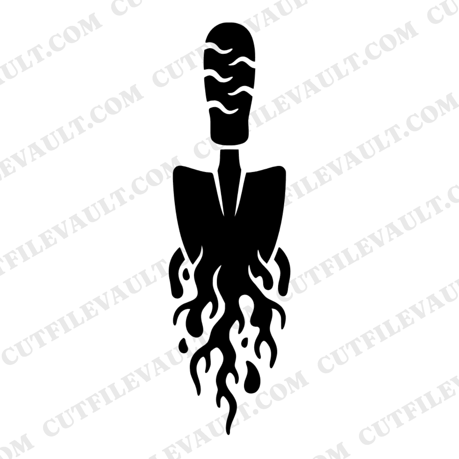 Garden Trowel SVG PNG, Retro 70s Gardening Cut File, Roots Soil Wavy Design, Mother's Day Gift