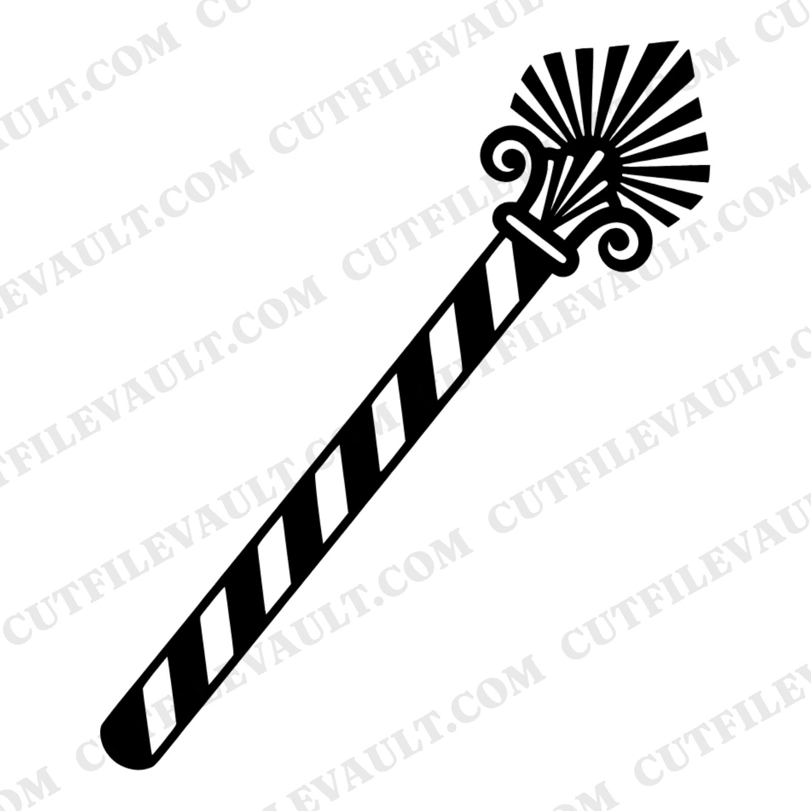 Art Deco Carousel Pole SVG PNG, Carnival Pole Cut File, Ornate Finial Silhouette, Circus Decor Design